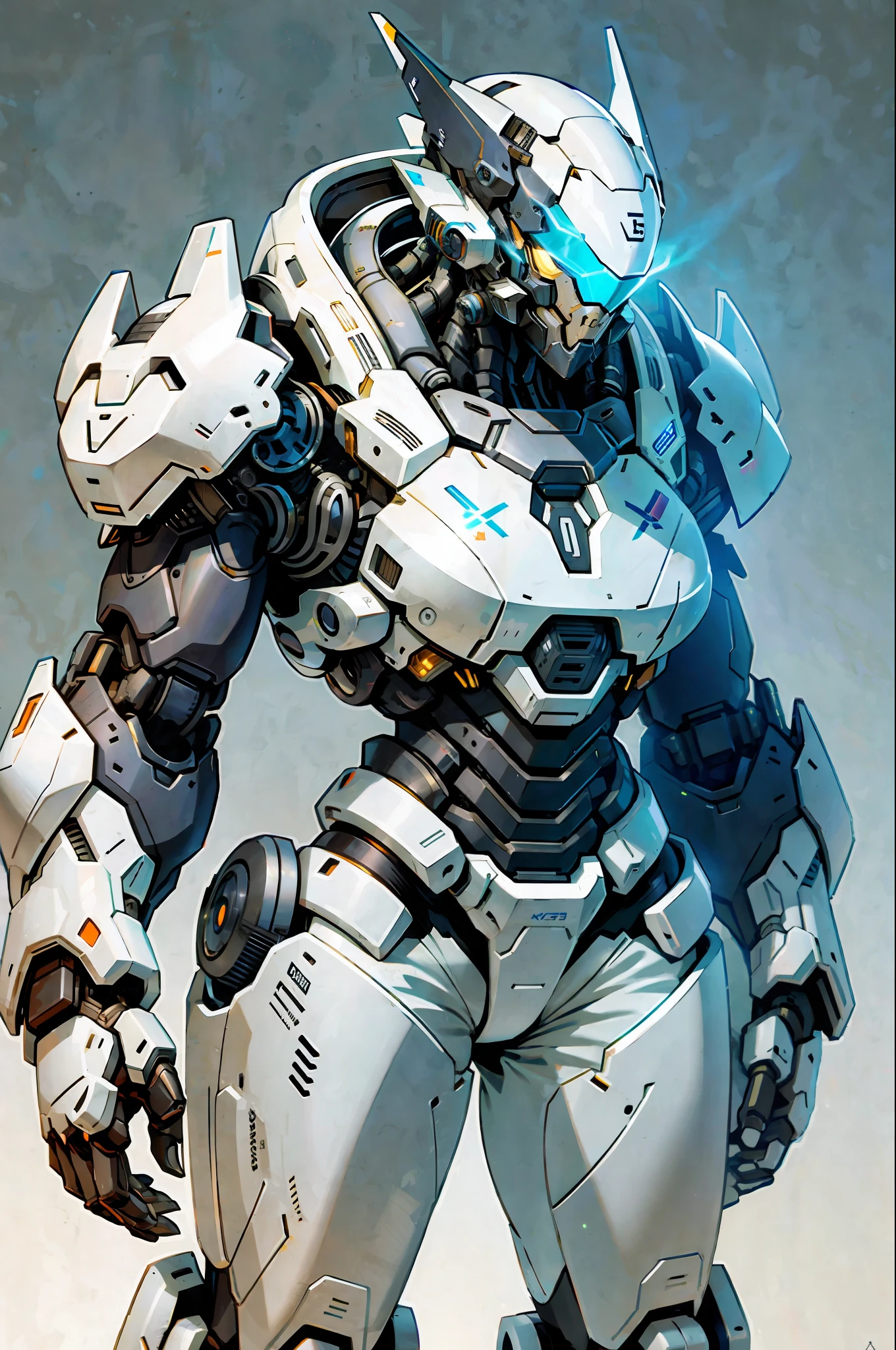 1 woman inside a huge bulky exoskeleton robot , ((bulky)) armor, mecha,
ink, clean lines, negative space, high contrast, gradient color,