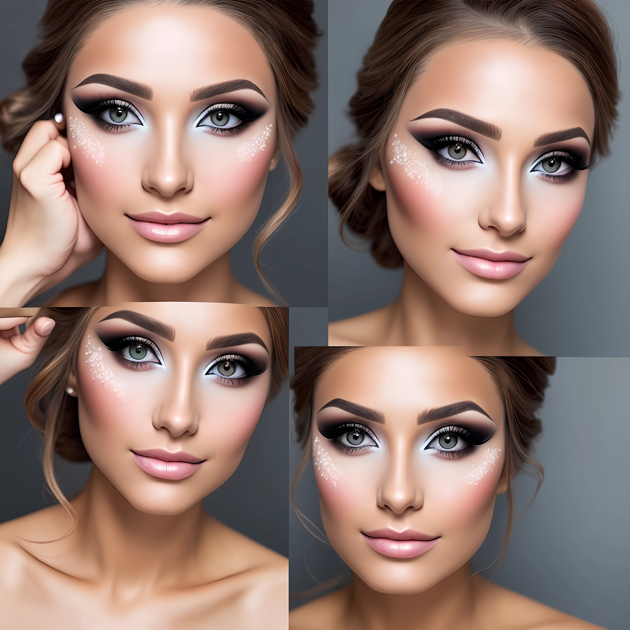 Woman in makeup (best quality (ultra realistic)