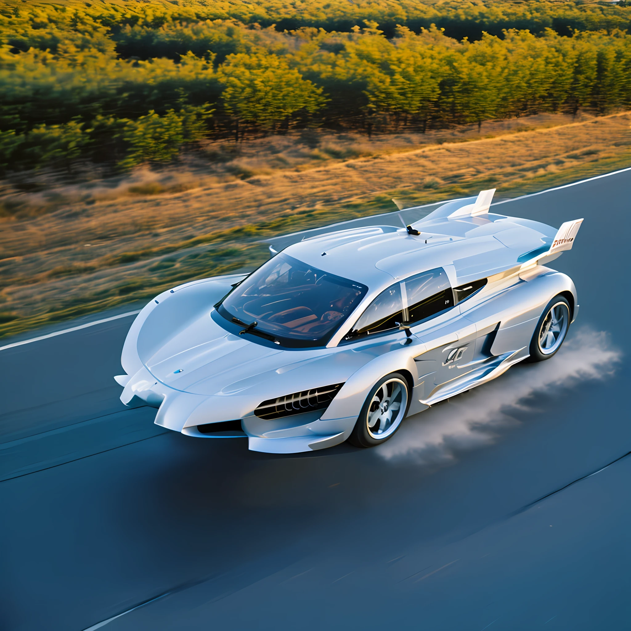 Winged flying car