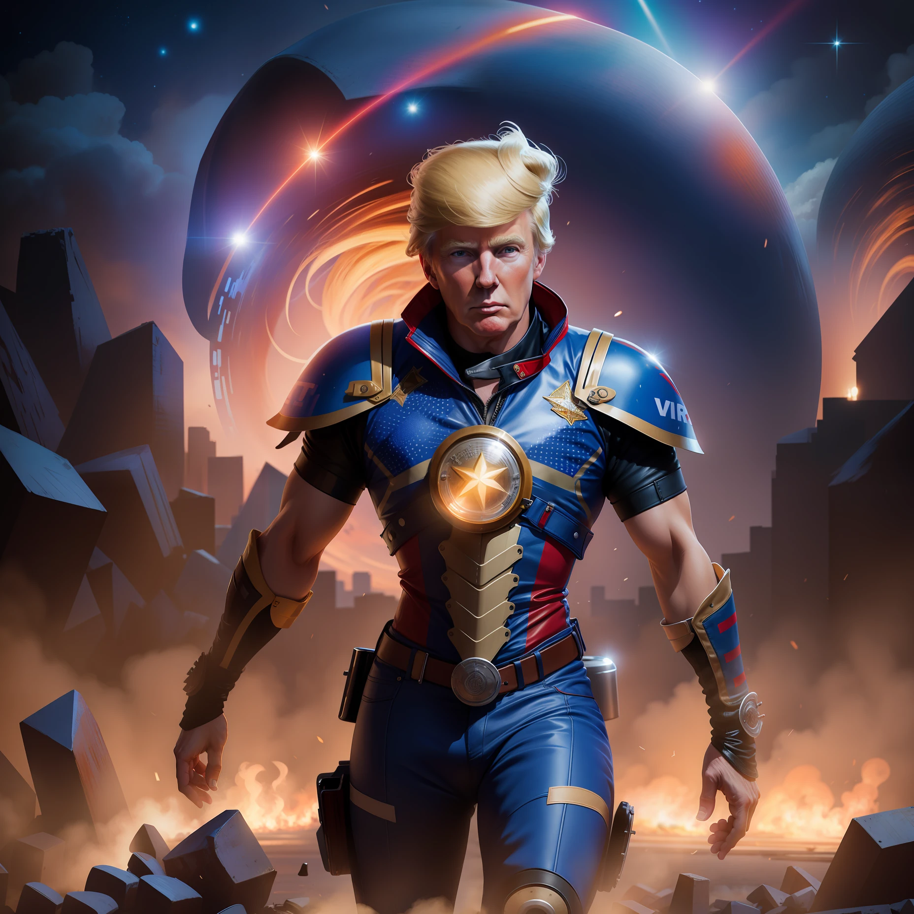 Donald trump riding a motorcycle