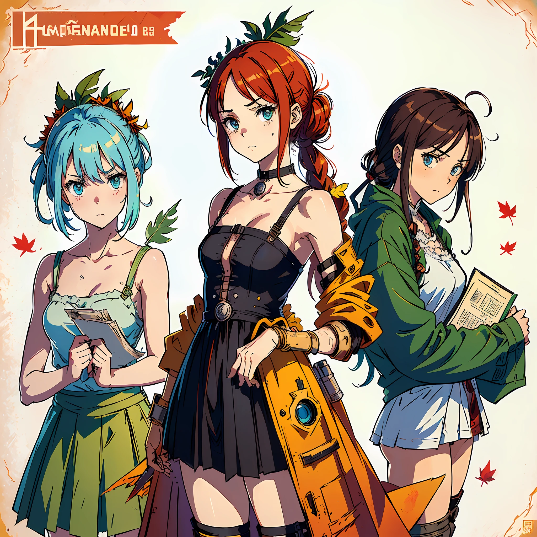 ((masterpiece))), (((best quality))), ((ultra-detailed)), ((highly detailed CG illustration)), ((extremely delicate and beautiful face)),(masked ), cinematic light, absurd clothing, 1girl, ((character sheet)), concept art, ((full-length)), (masterpiece:1.2), (best quality:1.3), (single background, white background: 1.3),( CHARACTERS OF THE POST-APOCALYPTIC WASTELAND WORLD)))), (( Characters WANDERERS RAIDERS)), ( MAD MAX concepts))))), (( beautiful face)), (( quality face)), (((beautiful anime eyes of the characters))) , ( high-quality anime eyes of the characters), (((quality anime pupils)), (beautiful anime pupils)), (( beautiful shape of anime eyes)) , (( beautiful shape of anime pupils)), (( all faces with anime eyes)), ( simple anime eyes of the characters)))) (( bare skirt))) (( without panties)) , pose for the concept of the character, (((( post-apocalyptic wastelands)))), crossout frenzied, bright hair, very torn clothes, ((( extremely embarrassed face))), ((( excited face))) ,(((character of the world post apocalypse))) , ((((leaf - character))), (( detailed development of the concept of the character)) )) , ((page design)) , (different emotions)), ((bright red long hair character))))