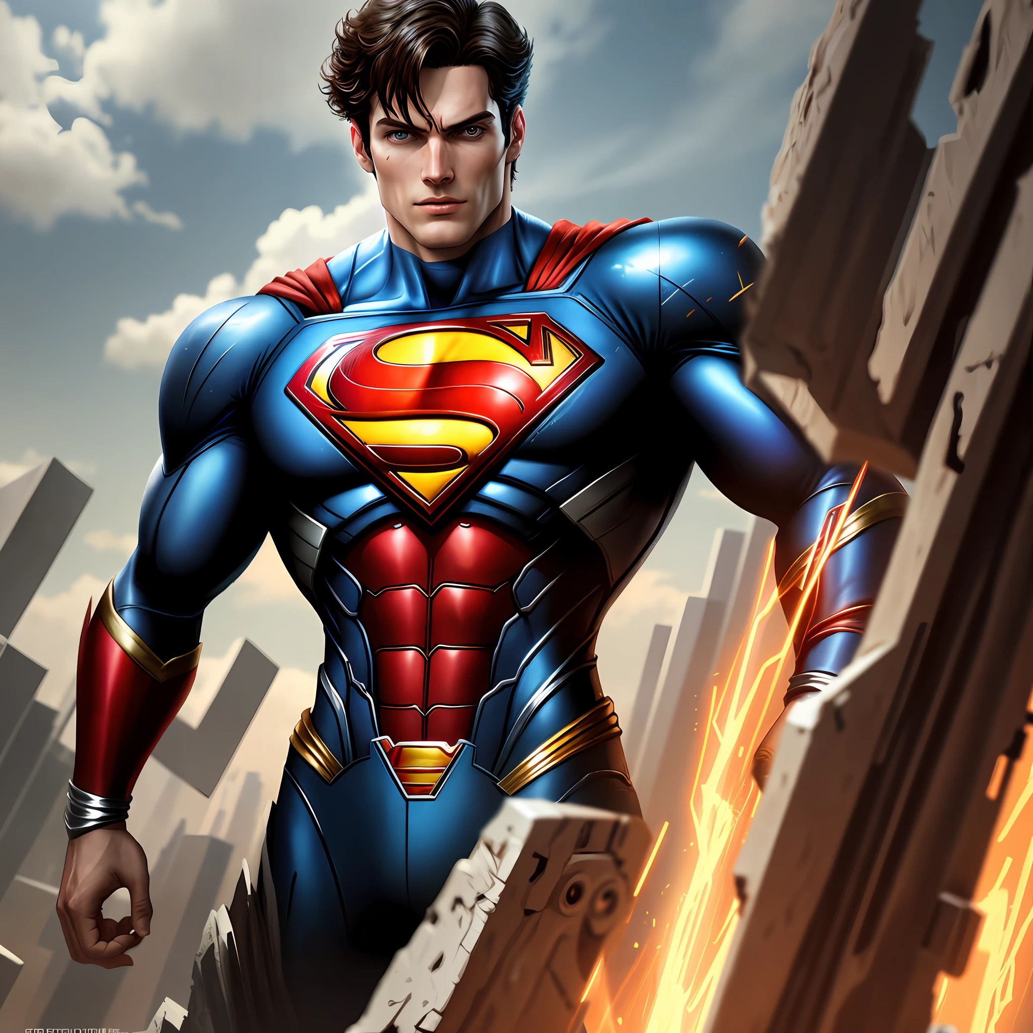 Superman of the Future rusty cyborg in 4K without error