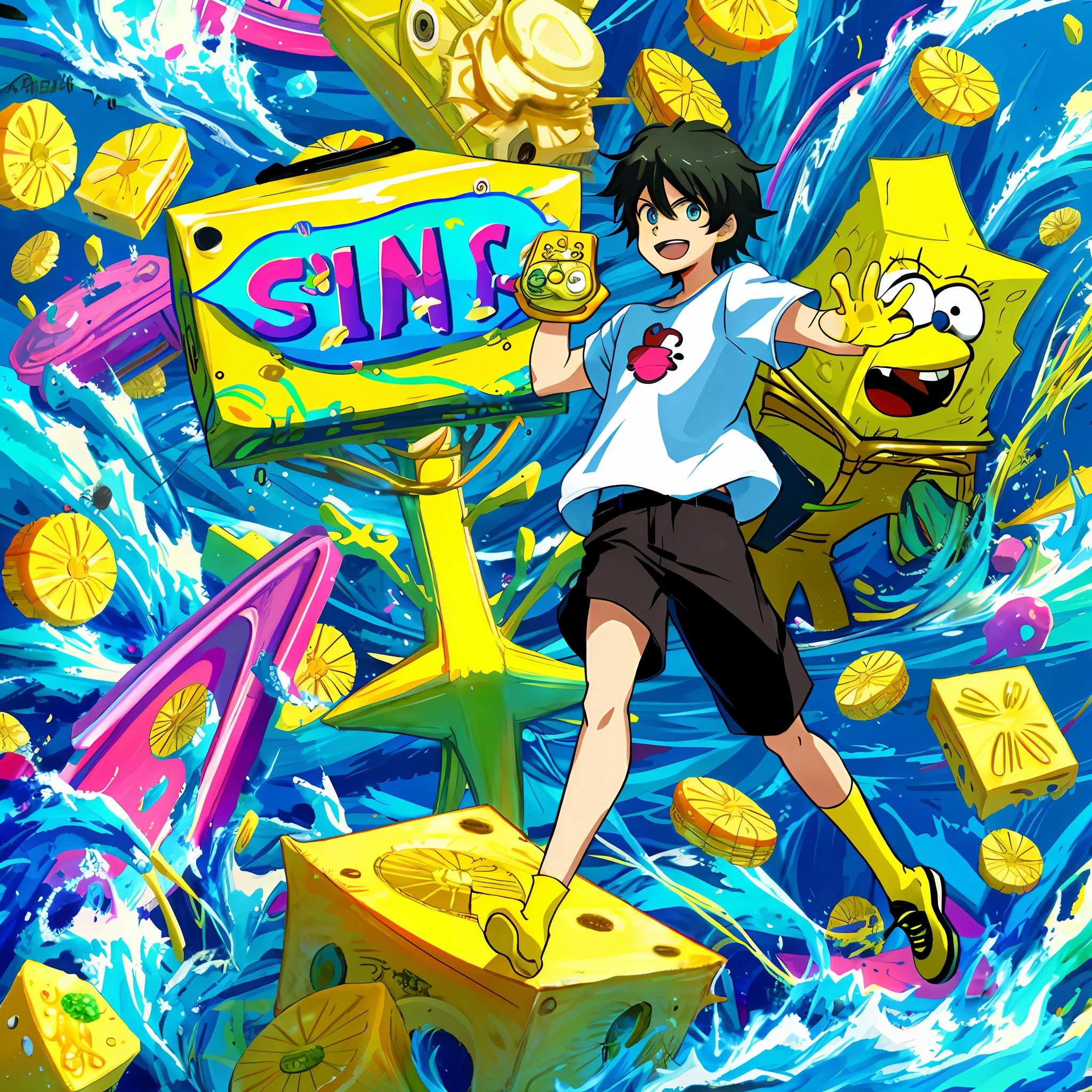 SpongeBob in anime style