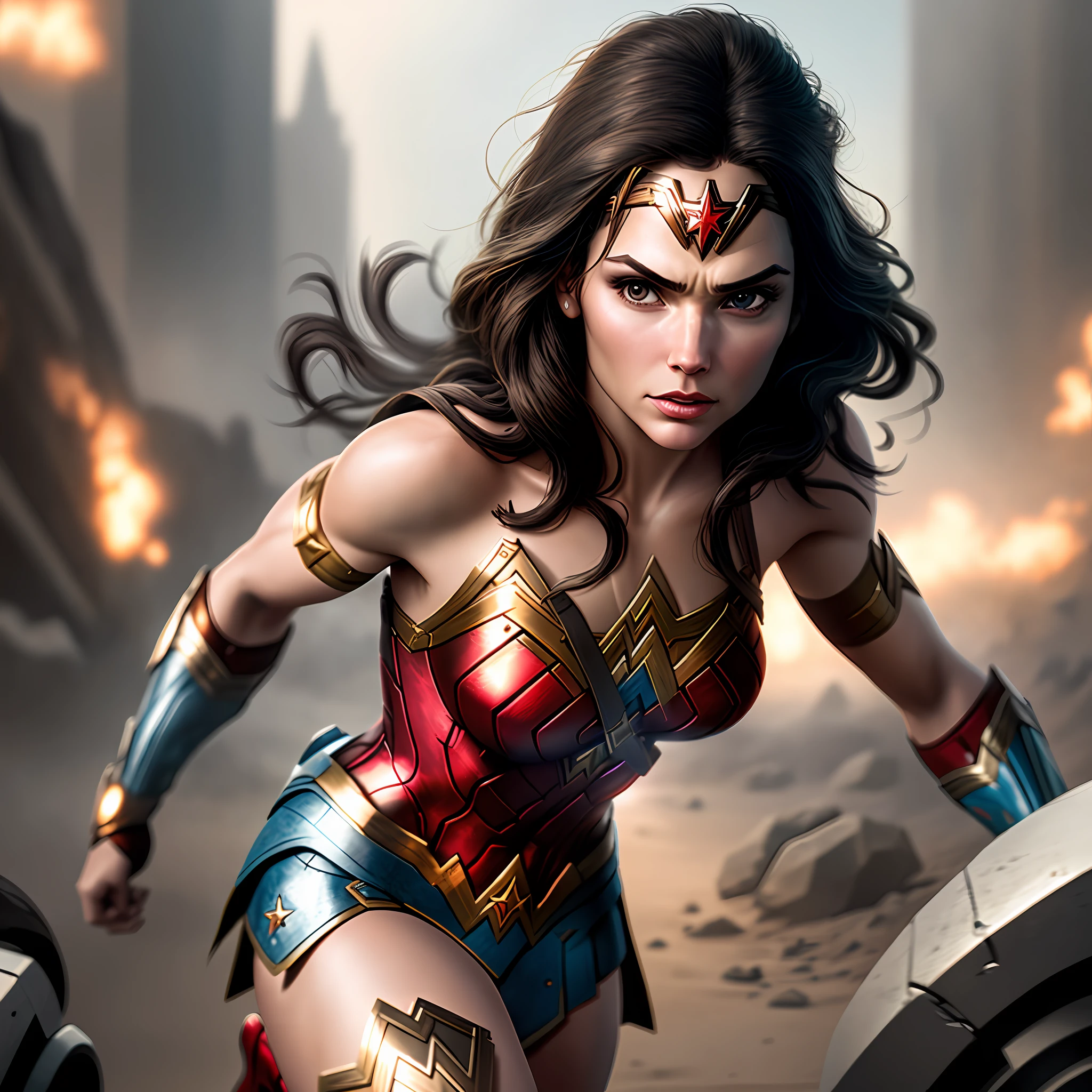 Wonder Woman cyborg engages 8k resolution