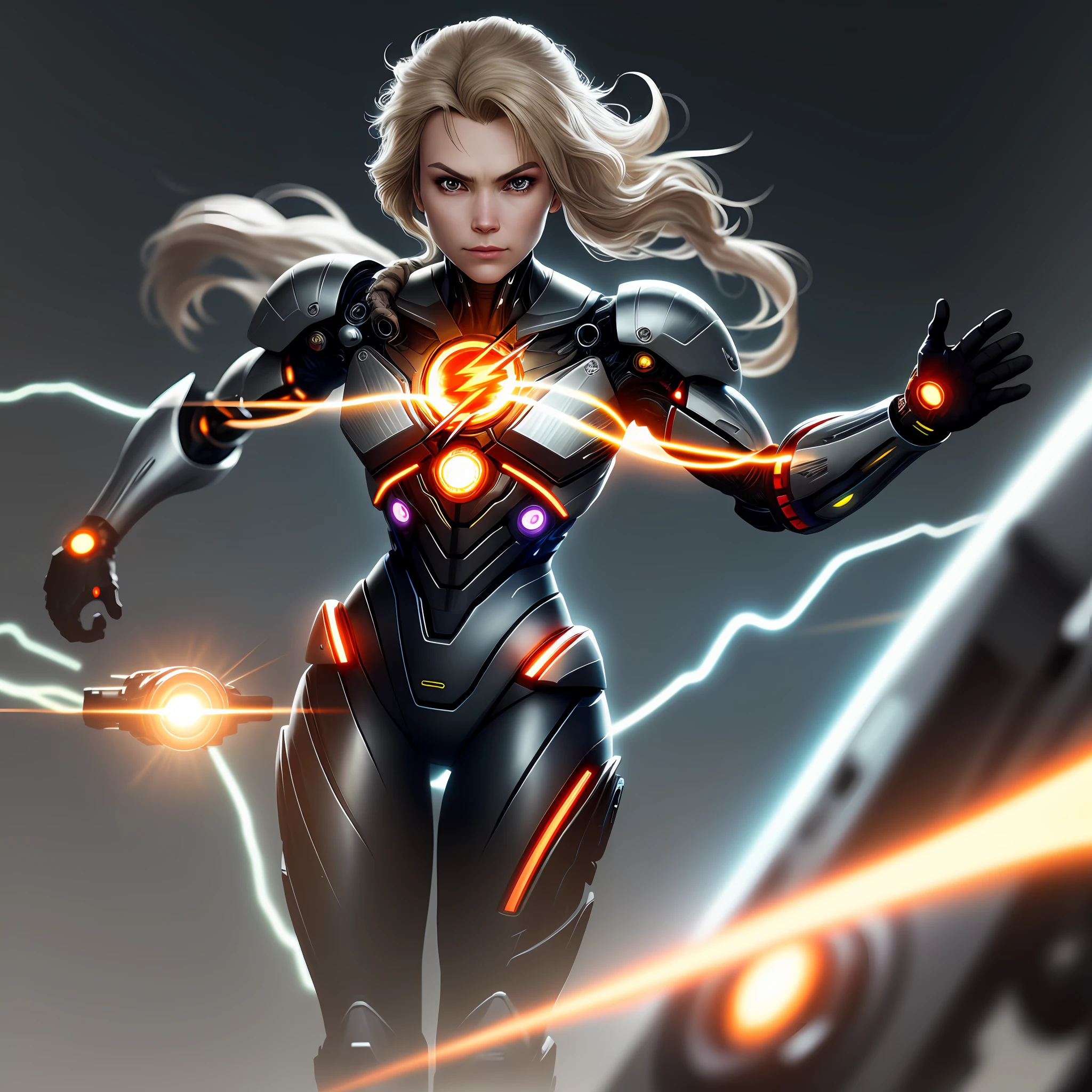 Flash of the Future cyborg in 8k high resolution