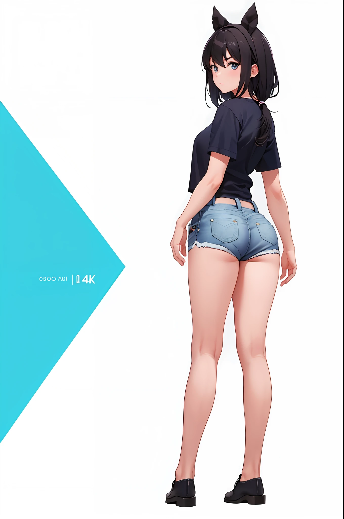 micro jean shorts, crooked legs, giant ass, high quality, 4k,