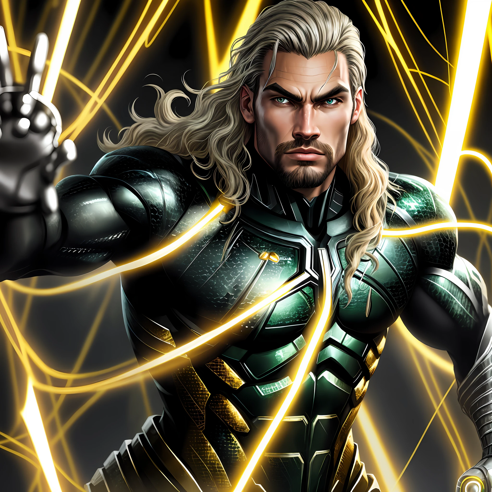 Cyborg Aquaman Black Gold