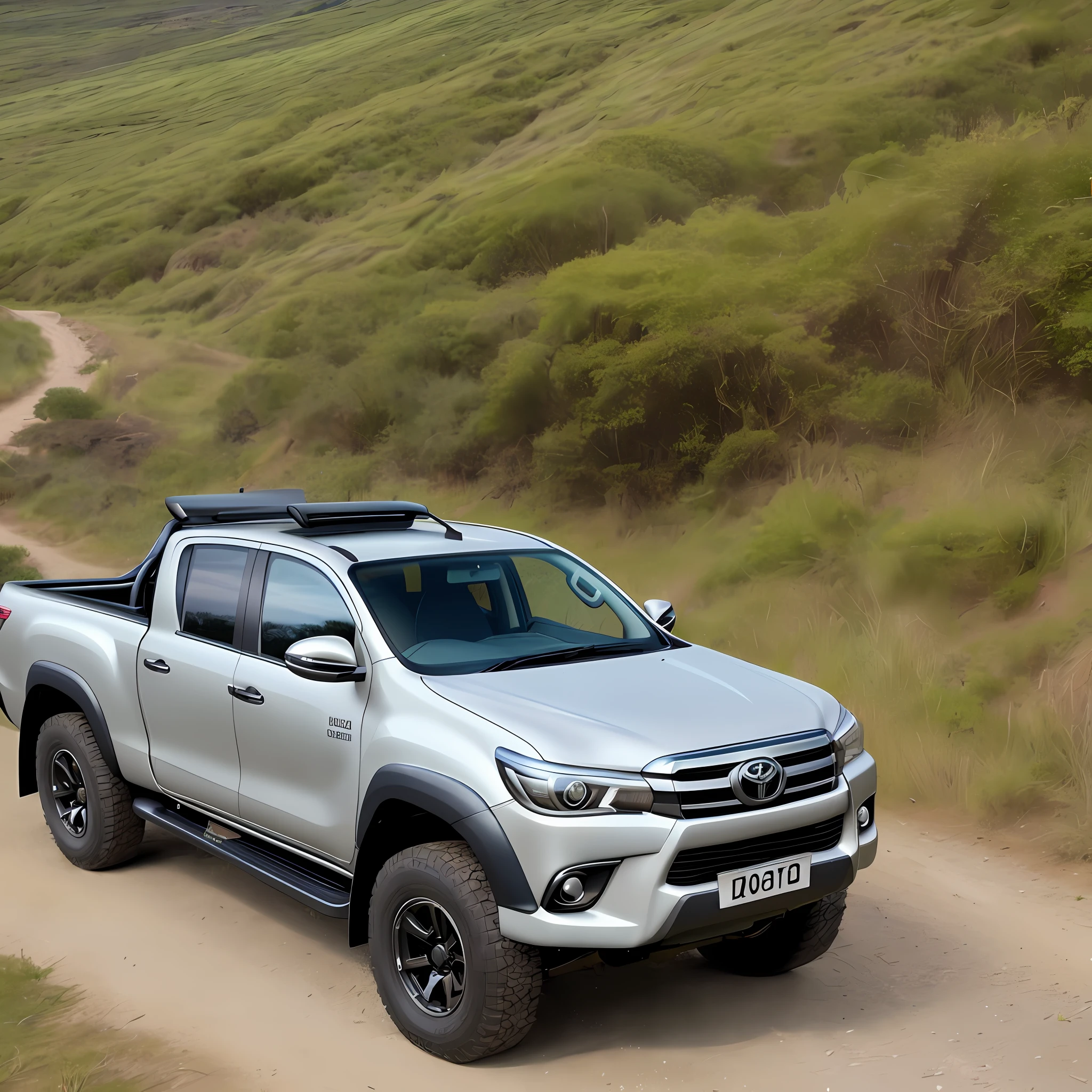 A realistic Toyota Hilux taken in photo of the year 2016