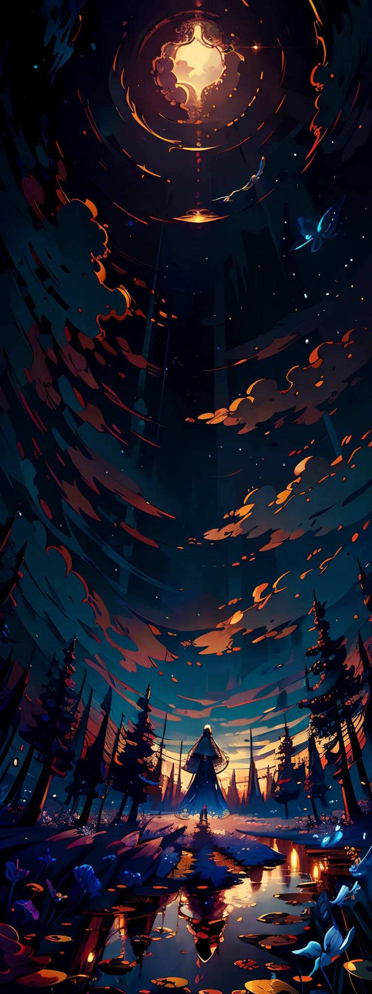 (Illustration:1.3) album cover (by Artist Anna Dittman:1), (((masterpiece))), (((best quality))), ((ultra-detailed)),(detailed light),((an extremely delicate and beautiful)),