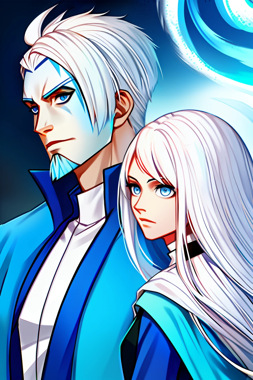 Avatar white hair and white goatee