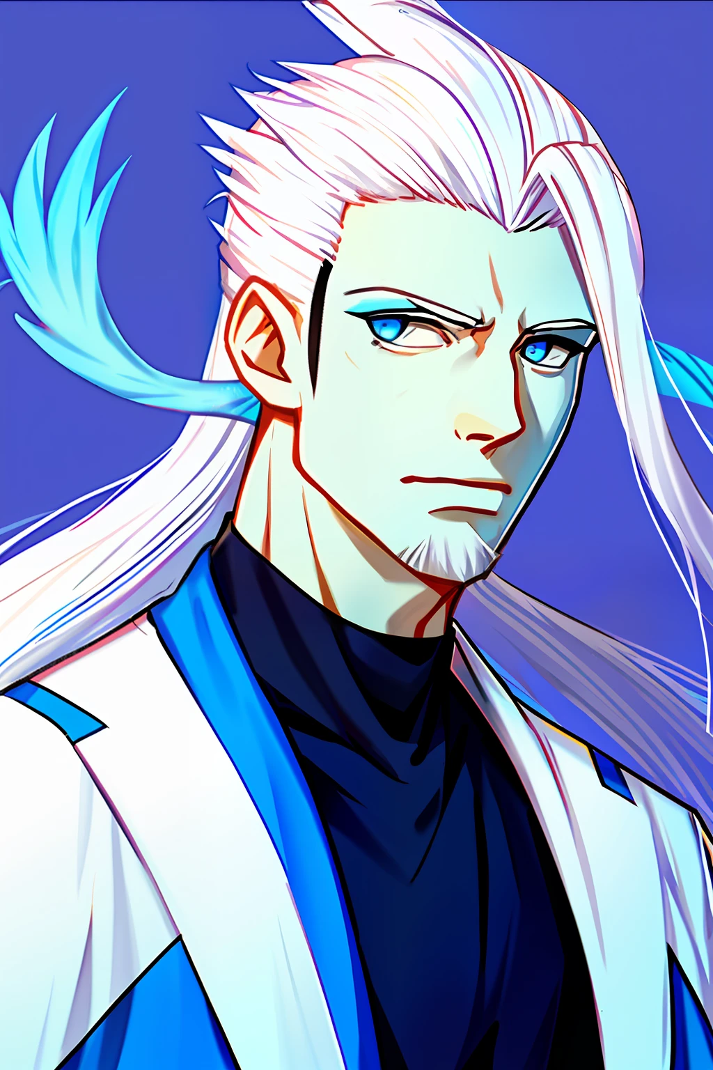 Avatar white hair and white goatee