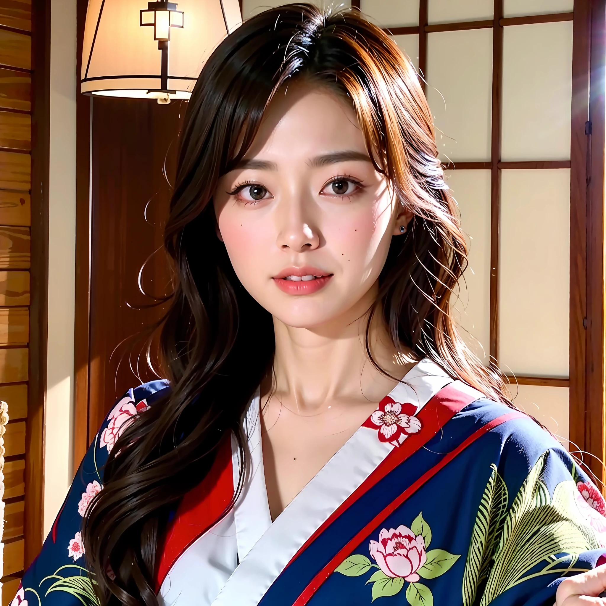 (8k, masterpiece, best quality, raw photo),kimono, obi, japanese-style room