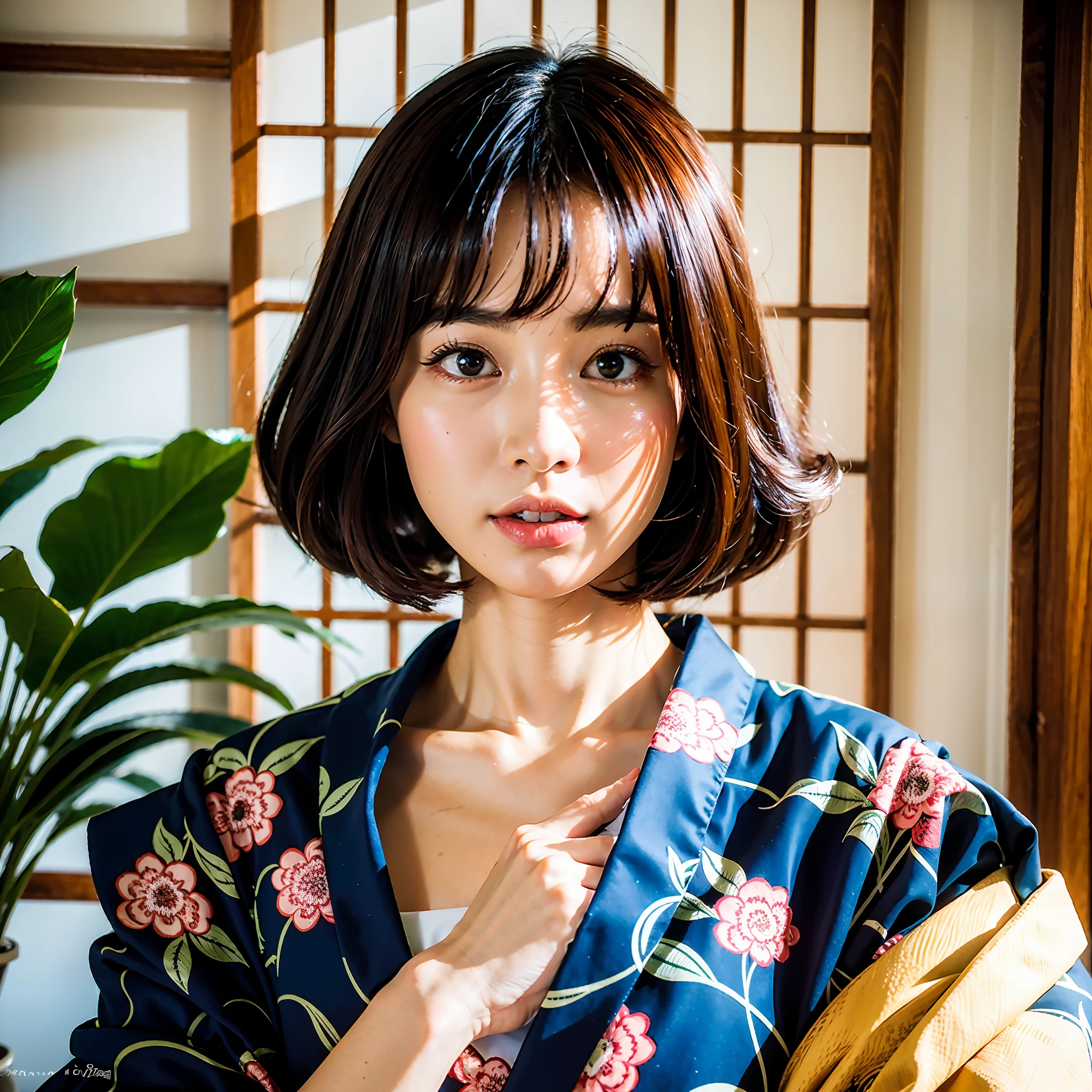 (8k, masterpiece, best quality, raw photo),kimono, obi, japanese-style room