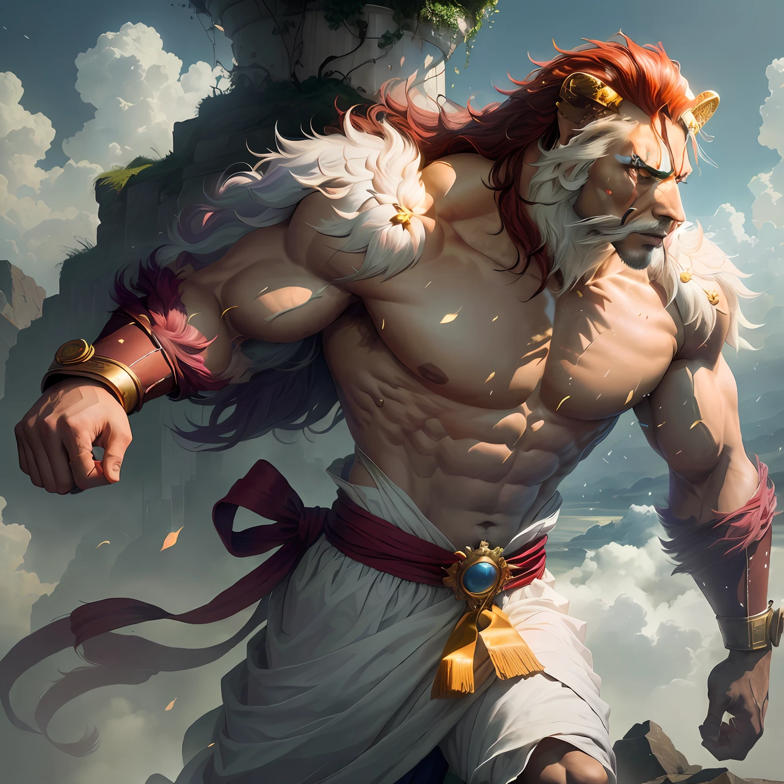 Common man becomes like super human like lord Shiva after hitting a storm from sky