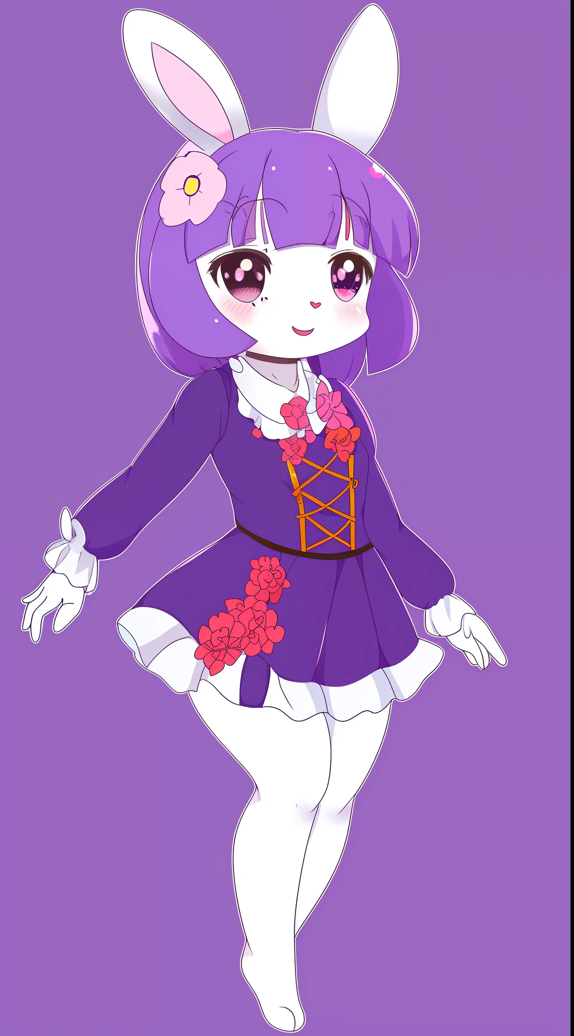 "((1girl)),(solo),((cute:1.2)|(kawaii:1.3)|(chibi:1.4)),(bunny:1.2),(background:floral),(background:twilight),(color:flat),(subject:jewelpet),(pose:sexy)"