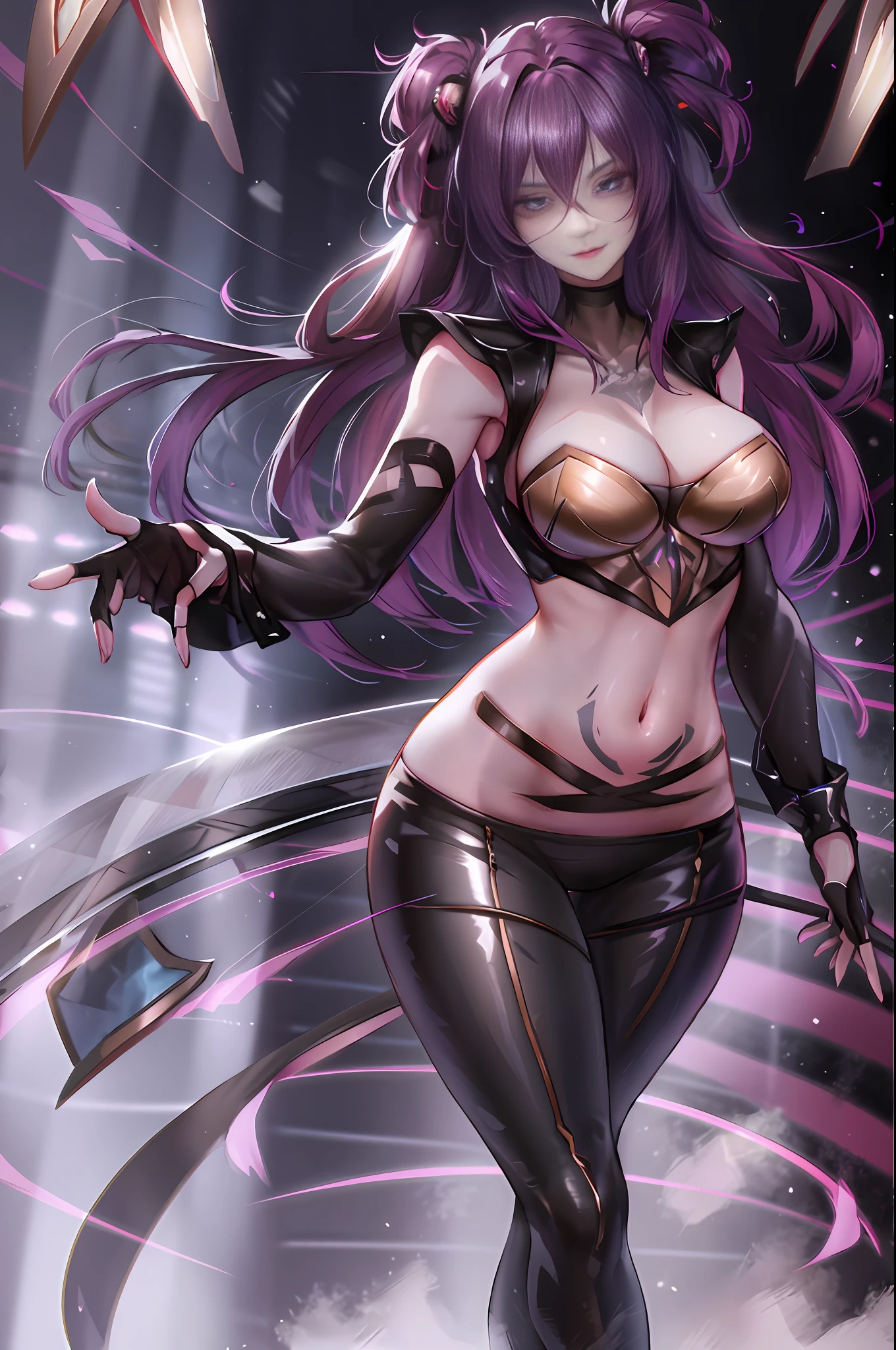 a warrior, short hair, body with tribal tattoo,casual clothing,highly detailed, perfect anime, proportional body, smiling,nsfw:1.5, masterpiece, best quality, high quality, high definition, high quality texture, high quality shadow, high detail, beautiful detailed, finely detailed, cg extremely detailed, detailed texture, realistic, colorful, delicate, cinematic light, side lighting, ray tracing, sharp focus, (1girl, __focus__:1.3), (complex details, makeup, PureErosFace_V1:0.5), (gorgeous face, detailed gorgeous and delicate eyes, highly detailed skin, detailed skin, best ratio four fingers and a thumb, large medium breasts, wide hips), (top quality, best quality, beautiful and aesthetic: 1.2, masterpiece), smile, UHD, super detail, (cut abdomen: 1.1), (perfect body: 1.1), (short wavy hair: 1.2), (extremely detailed CG 8k wallpaper), (masterpiece), (best quality: 1.0), (ultra high resolution: 1.0),((full body including legs)),perky breasts