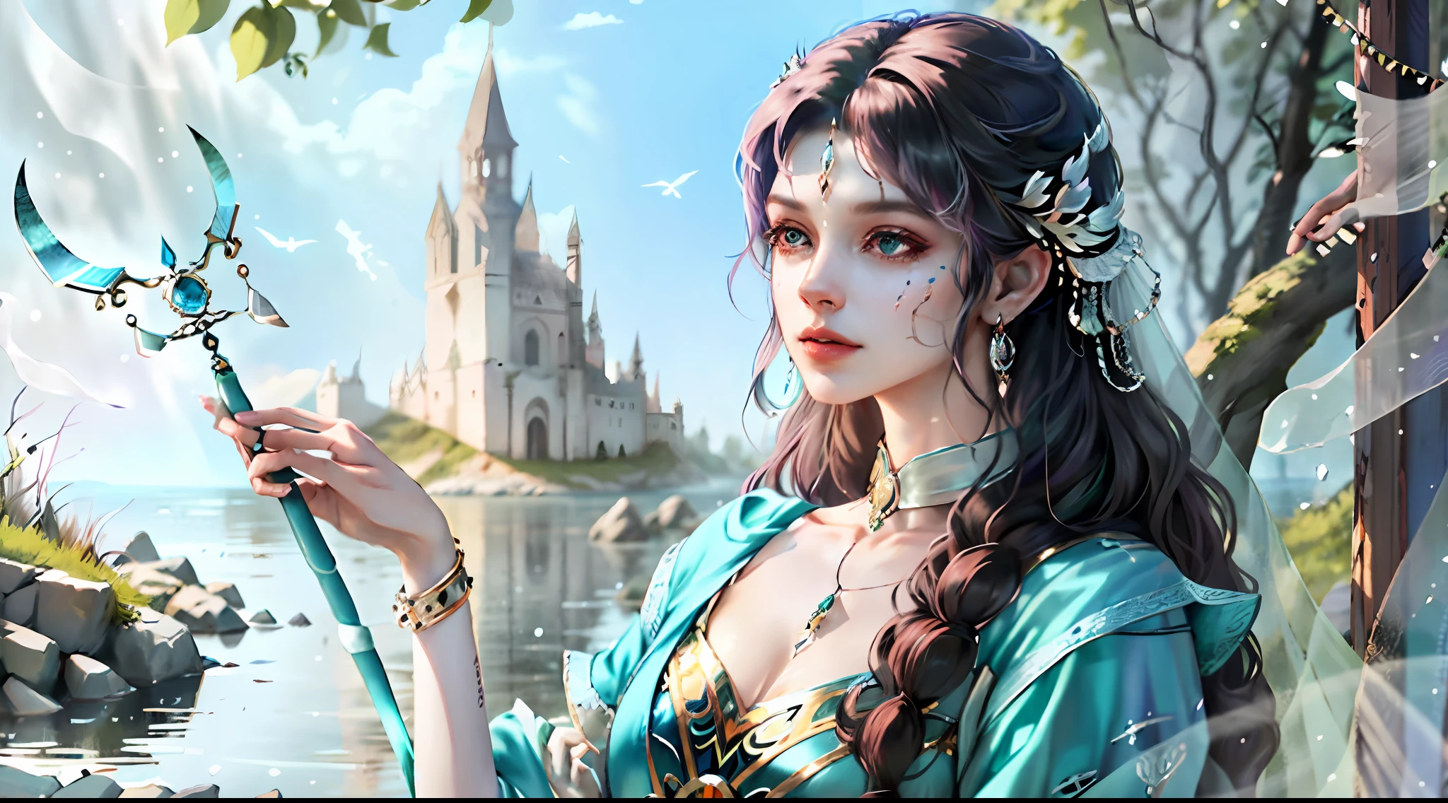Magician Name: Ariana
Age: 19
Appearance: Ariana is a young magician with straight white hair that cascades down her back. Her eyes are the color of the ocean, and she has a serene expression on her face. She is tall and slender and wears a purple outfit made of fine fabrics, which fits her body perfectly. Its cover is adorned with silver details. Ariana carries an enchanted wooden staff, adorned with a stone of pure water.
Personality: Ariana is a quiet and patient person. She is very confident in her abilities as a magician and is extremely loyal to her family and friends. She has a strong connection to the water element and uses her magic to help others. She is also very dedicated to her magical practices and spends a lot of time studying and honing her skills.
- Magical Ability: Ariana is a magician who masters the water element. She is able to control water in all its forms, such as manipulating rain, creating pockets of water, and summoning waves. She is also able to heal wounds with water and create protective shields. Because her brother Thomas is a great land mage, Ariana has learned to combine her water spells with the land, creating swampy terrain and swamps that weaken her enemies.
Brother's Name: Thomas
Age: 21
Appearance: Thomas is a tall, muscular wizard with brown hair and green eyes. He wears a dark green colored outfit, which fits perfectly to his body. His staff is made of enchanted wood, adorned with an earth stone.
Personality: Thomas is a very powerful and skilled wizard, who prides himself on his abilities. He's a little arrogant, but he's also extremely loyal to his family. He has a strong connection to the earth element and uses his magic to create tricky terrain and rocks that can crush his enemies.
- Magical Ability: Thomas is a wizard who specializes in the earth element. It is able to control the land and soil, creating marshy or rocky terrain that makes it difficult