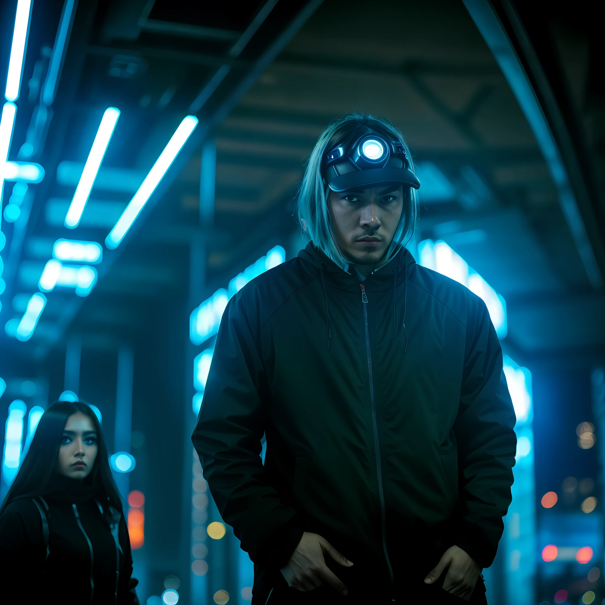 futuristic cyberpunk outfits, night, futuristic cyberpunk detailed tokio street, full medium shot, photorealistic, masterpiece, realistic, 8k dslr, extremely detailed eyes, extremely detailed face, extremely detailed body, FujiFilm XT3