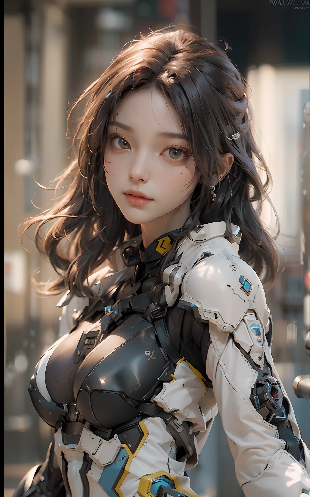 ((Best Quality)), (Masterpiece)), (Details: 1.4), 3D, Beautiful Cyberpunk Woman Image, Brown Hair, Brown Eyes, Dynamic Pose, Dynamic Angle, HDR (High Dynamic Range), Ray Tracing, NVIDIA RTX, Super Resolution, Unreal 5, Subsurface Scattering, PBR Texturing, Post-Processing, Anisotropic Filtering, Depth of Field, Maximum Clarity and Sharpness, Multilayer Textures, Albedo and Specular Maps, Surface Shading, Accurate Simulation of Light-Material Interactions, Perfect Proportions, Octane Rendering, Two-Tone Lighting, Wide Aperture, Low ISO, White Balance, Rule of Thirds, 8K RAW,