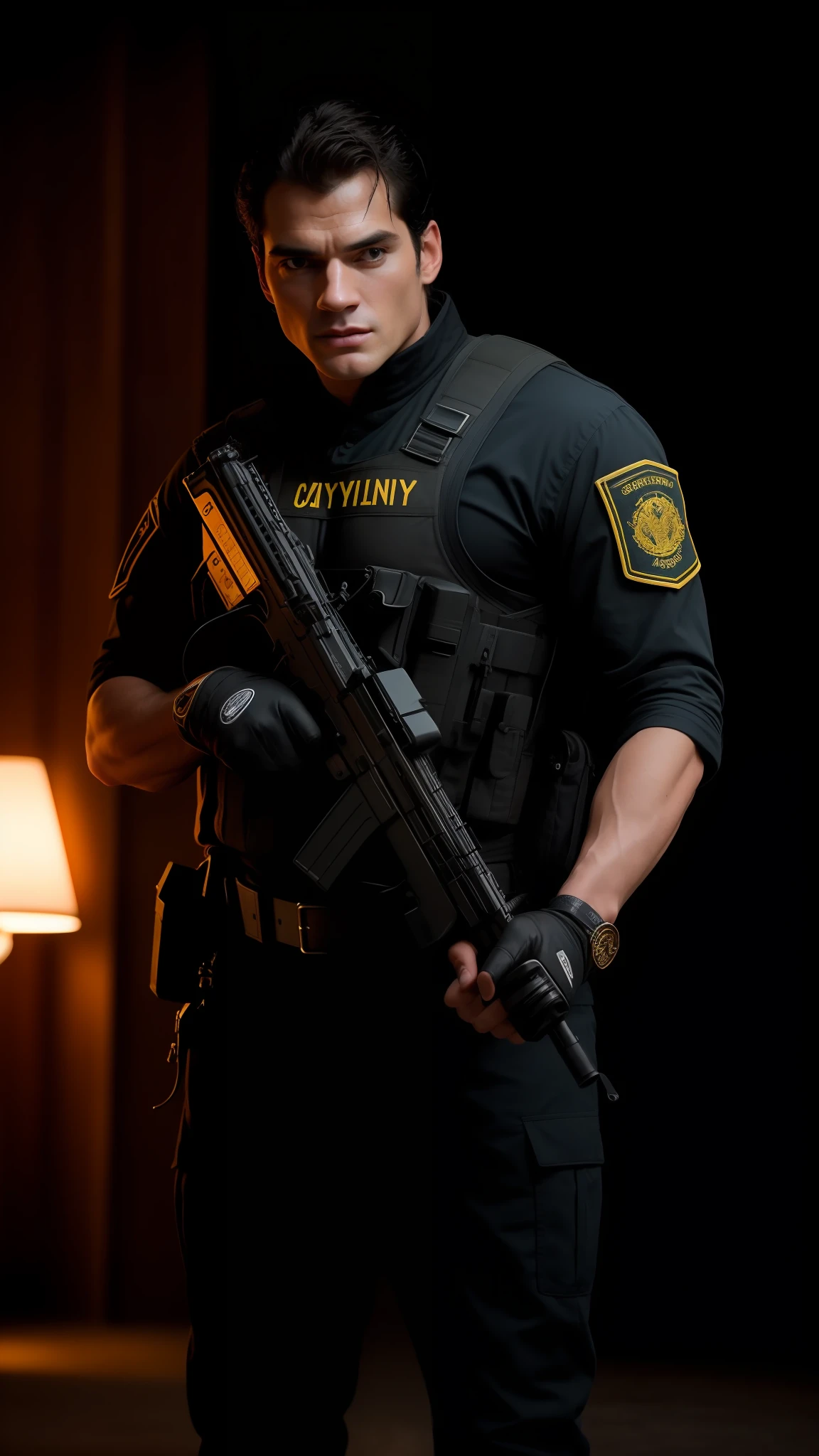 . Tarantino style Henry Cavill as Myanmar soldier 8k, high definition, detailed face, detailed face, detailed eyes, detailed suit, Myanmar style People defend strength, Shwe Dagaon pagoda background, hyper-realistic in the style of chase by gesaffelstein, photorealistic, cinematic lighting, dark atmosphere, volumetric lighting, action pose, epic scene, many fine details, film style, photography, natural textures, natural light, natural blur, photorealism, cinematic rendering, ray tracing, highest quality, highest detail, Cinematic, Blur effect, Long exposure, 8K, Ultra-HD, Natural Lighting, Moody Lighting, Cinematic Lighting, hyper-realistic, vibrant, 8K, detailed, ultra detail, Myanmar Pagodas background,