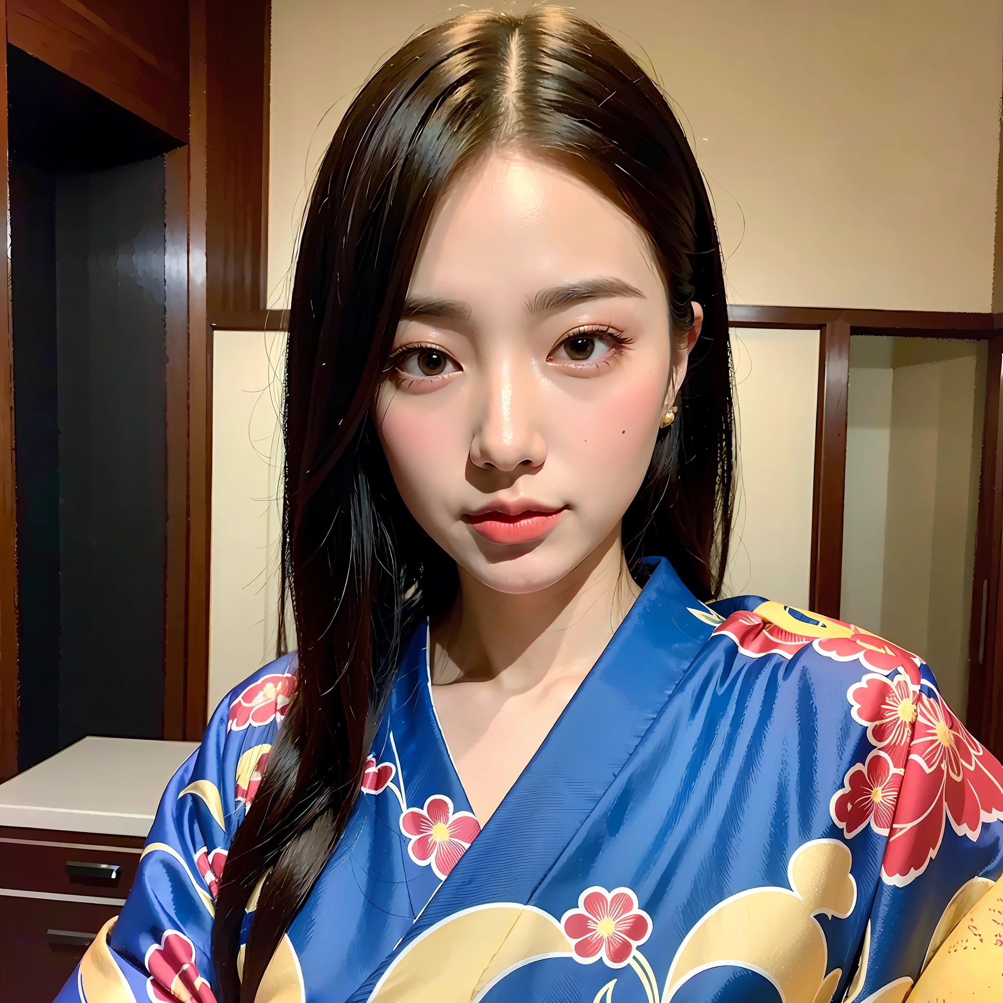 (8k, masterpiece, best quality, raw photo),kimono, obi, japanese-style room
