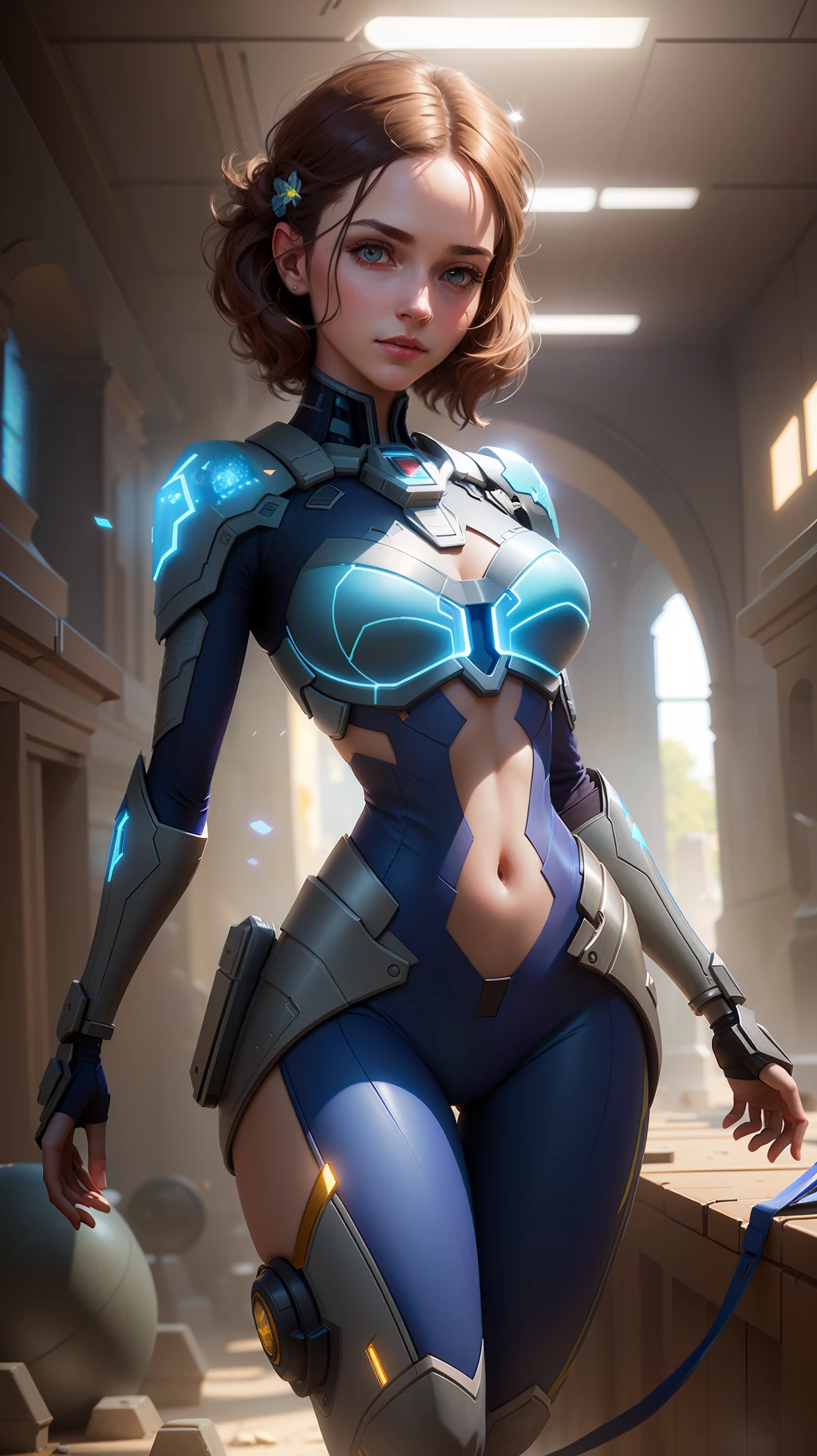Highly detailed RAW color photography, beautiful young girl, dynamic pose, (wide hips), (detailed skin), (detailed lips), (detailed eyes), (space: 1.4), (necropolis: 1.1), (sci-fi setting) (detailed face), (figures), detailed eyes, chromatic aberration, depth of field, soft lighting, masterpiece, best quality, intricate, (highlight: 0.7), (bloom: 0.7), particle effects, ray tracing, tone map, high detail,  concept art, smooth, sharp focus, dramatic lighting, highly detailed graphics, cinematic, hyper-realistic painting, trends on Artstation, 8K, incredible shadows, realism (highly detailed background: 1.2), midjourney art