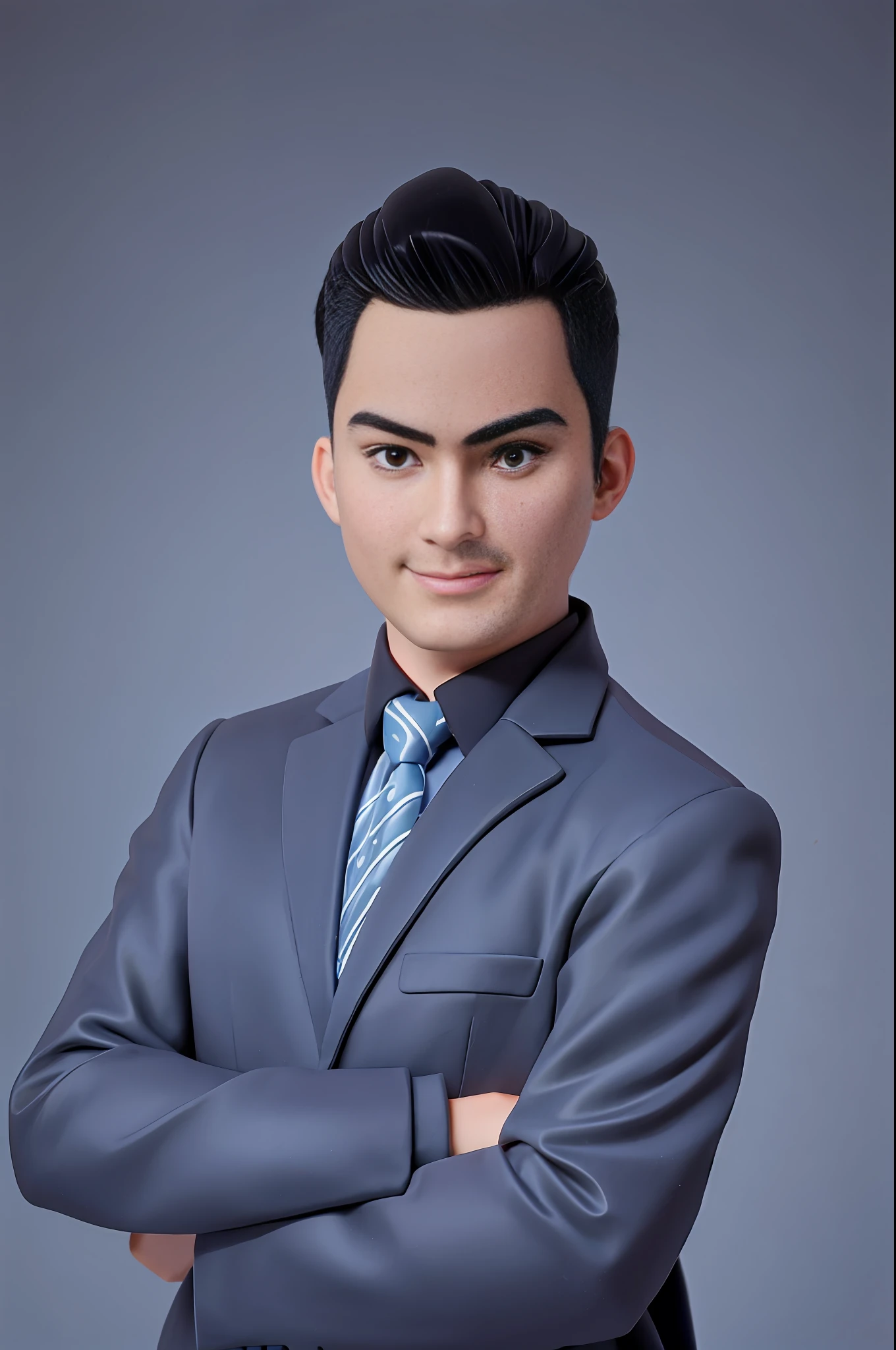 Disney anime style, cartoon style, 3D model, light and shadow, movie shot, Arafard man in suit and tie