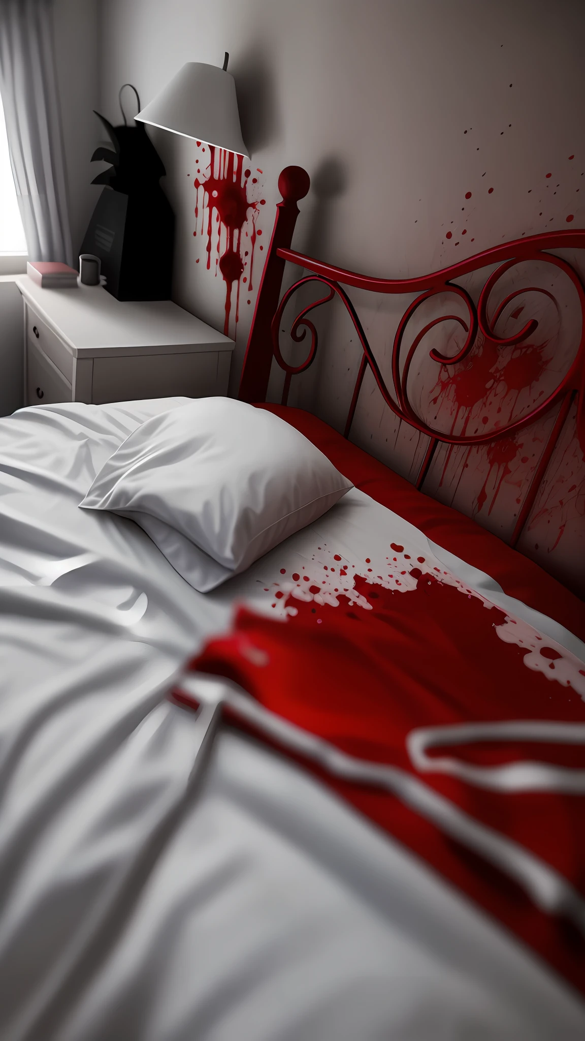 Put blood on my bed