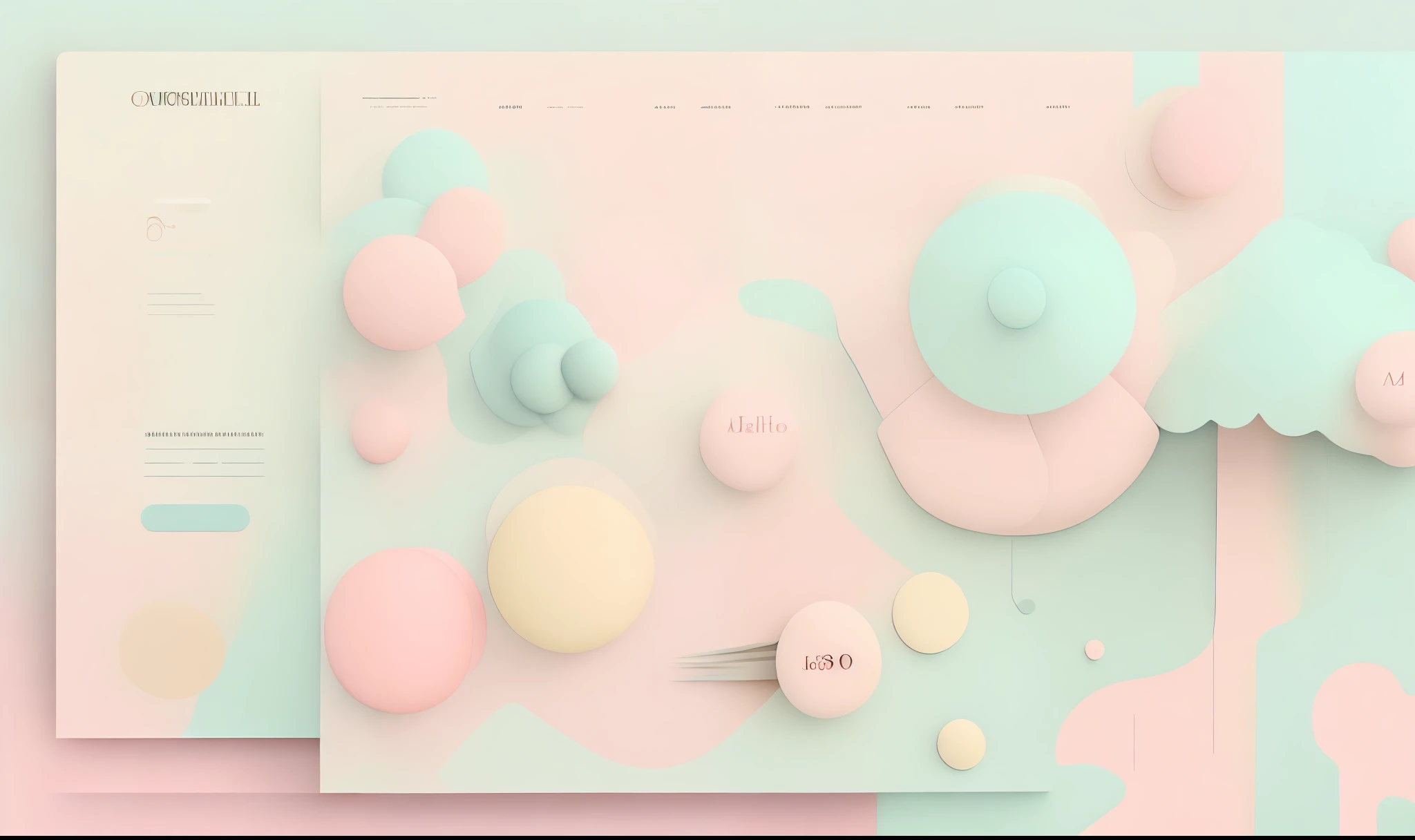 web site, modern, pastel colors
