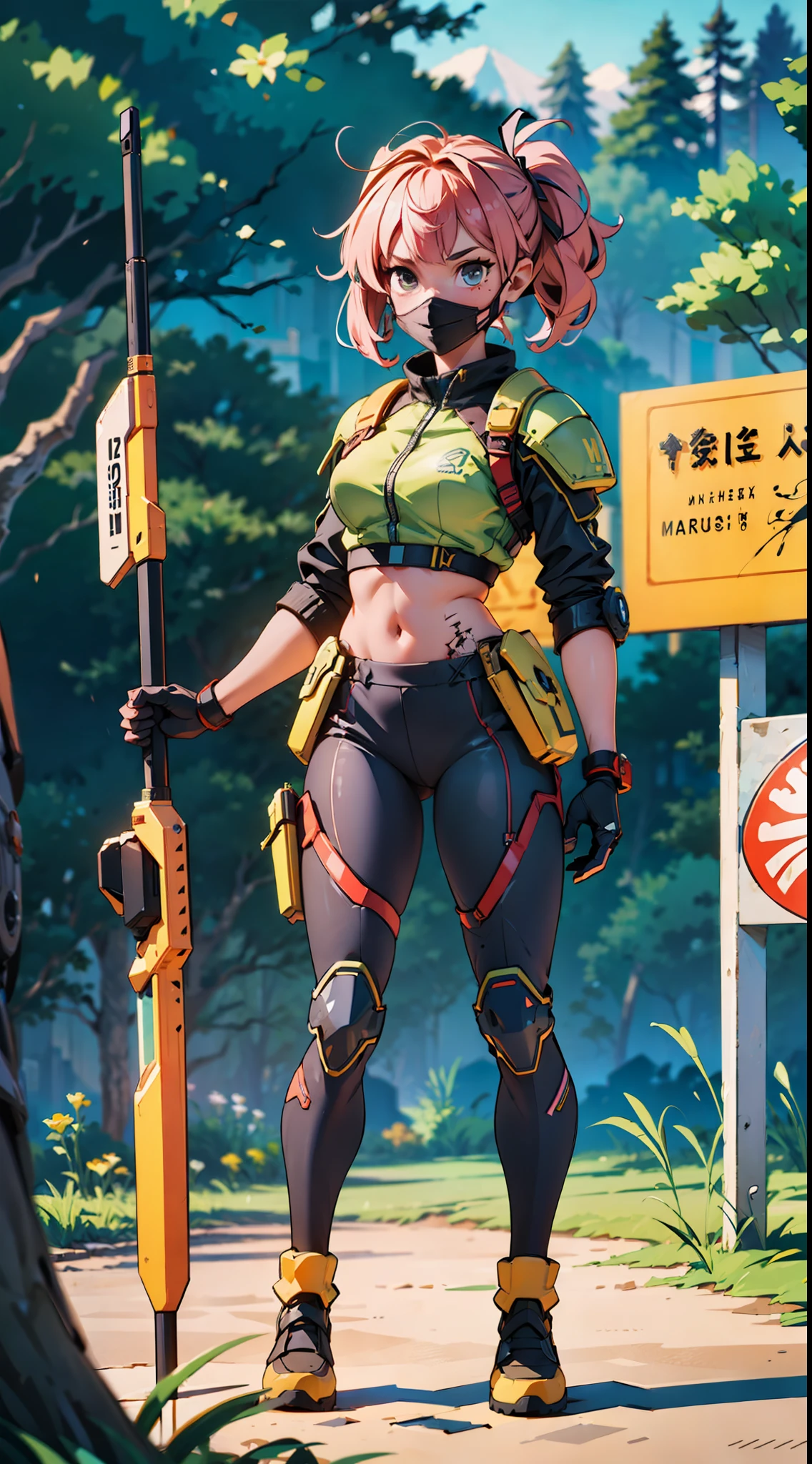 ((high quality)), ((masterpiece)), 8k, 2girls, body armor, light rays, extremely detailed wallpaper CG unity 8k, game cg, looks at the viewer, gloves, boots, whole body, watch, computer, mask, drone, mechanical weapon,