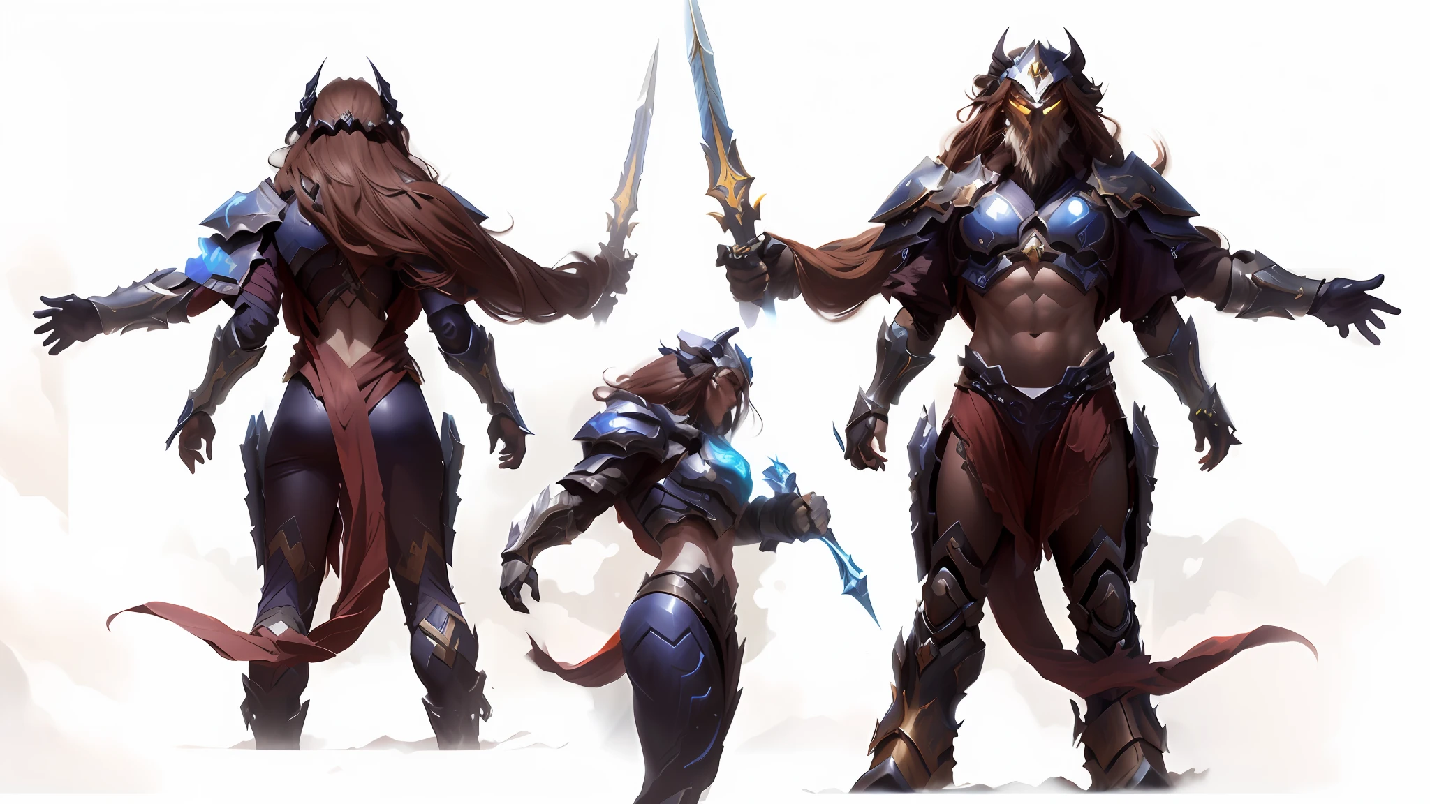 a close up of a person with a sword and a body that has four arms, blizzard game concept art, blizzard concept artist, blizzard concept art, riot games concept art, blizzard concept artists, beautiful full body with four arms concept art, concept art of a warrior with four arms, feng zhu concept art, amazing 8k character concept art, detailed full body with four arms concept art, league of legends concept art