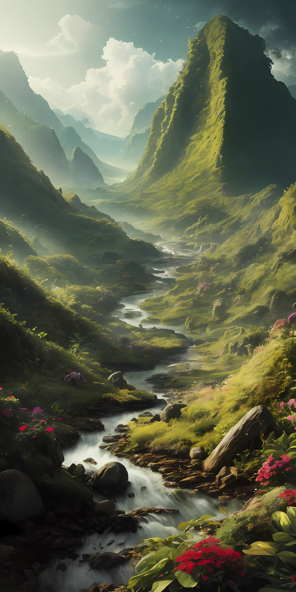 masterpiece, best quality, high quality, extremely detailed CG unit 8k wallpaper, ecological landscape, a valley forgotten by time, huge, slippery, the island of martinique, tamarind, miniature, award-winning photography, Bokeh, depth of field, HDR, bloom, chromatic aberration, photorealistic, extremely detailed, trend on artstation, trend on CGsociety, complex, high detail, dramatic, art by midjourney