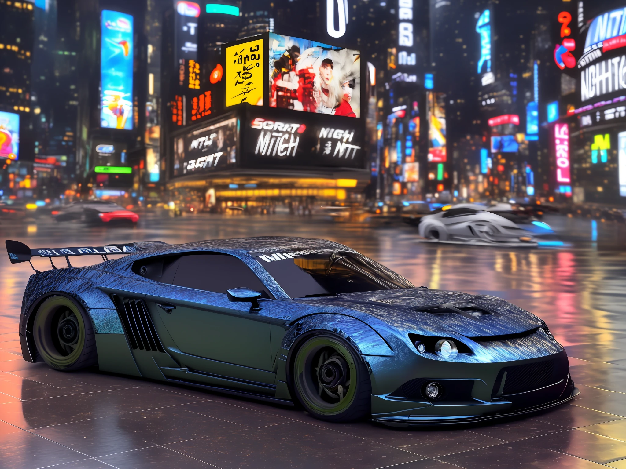 sport car,tuned, motion, (at night:2) (motion blur:1. 3), movie action scene, (Need for Speed:1. 1), wet reflection, racing game, (cityscape in background:1. 5), (detailed stunning environment:1.5), moody dark atmosphere, neon underground aesthetics, (sci-fi), cyberpunk, blade runner, cinematic, cover art, (low front angle),intricate, (highly detailed:1.5), digital painting, digital art, artstation, concept art,(color contrast:1. 1), (Wide lens:1.5),best quality masterpiece, (photorealistic:1.5), sharp focus, 8k, HDR, shallow depth of field, broad light, high contrast, light sparkles, chromatic, sharp focus,transparent,(clear photo:1.5)