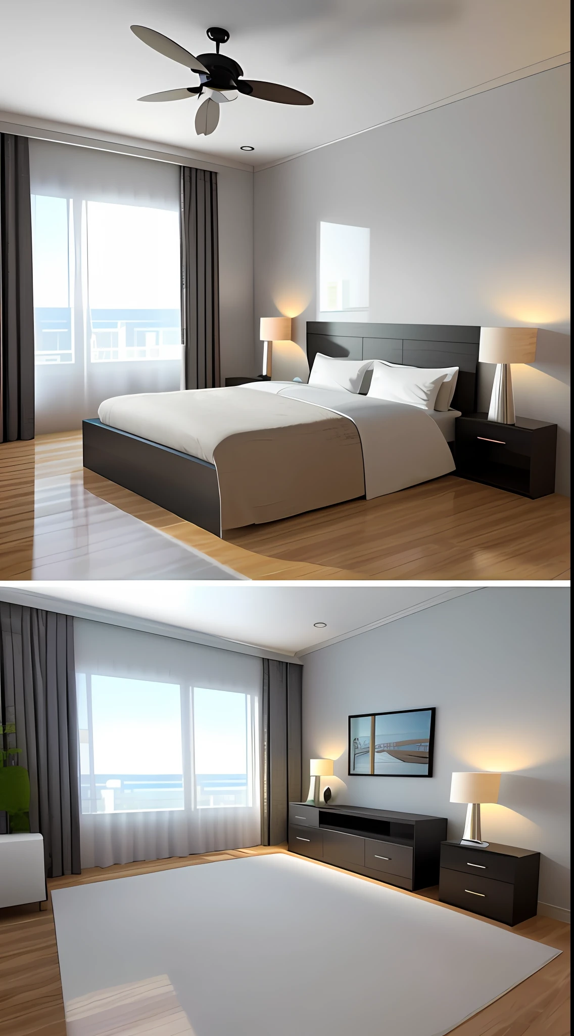bedroom, photorealistic rendering, mediterranean-style room, photorealistic rendering, high quality 3d rendering, high quality 3d rendering, ultra-realistic rendering, very realistic 3d rendering, ultra-realistic rendering, photorealistic 3d rendering, ultra-realistic rendering Side view
