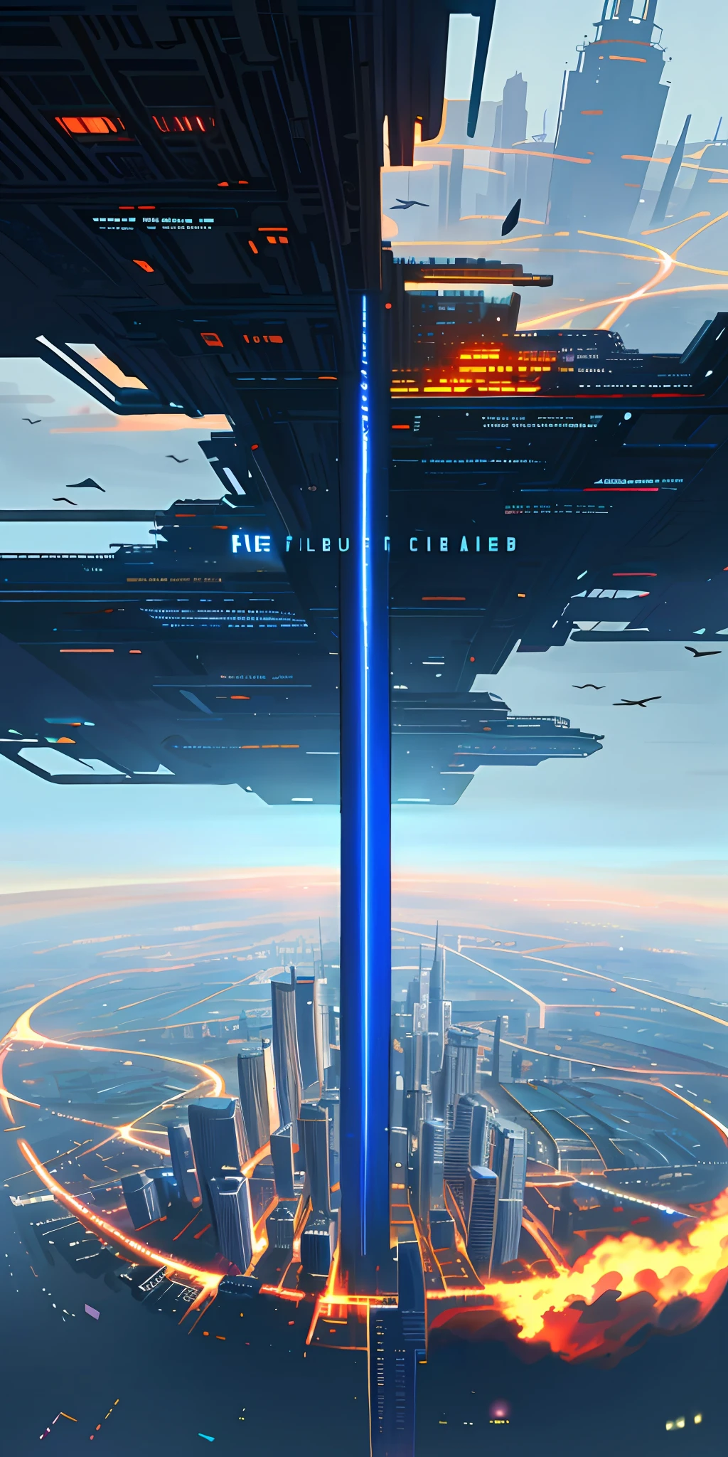 1City, futuristic, wallpaper