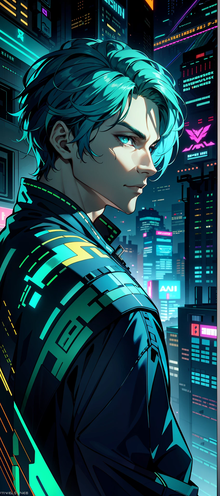 portrait | wide angle shot of eyes off to one side of frame, lucid dream-like man, looking off in distance ::8 style | daydreampunk with glowing skin and eyes, handsome, (handsome young man), he is dripping in neon lights, very colorful blue, green, purple, stylish hair, glowing ::8 background | forest, vivid neon wonderland, particles, blue, green, purple ::7 parameters | rule of thirds, golden ratio, assymetric composition, hyper- maximalist, octane render, photorealism, cinematic realism, unreal engine, 8k