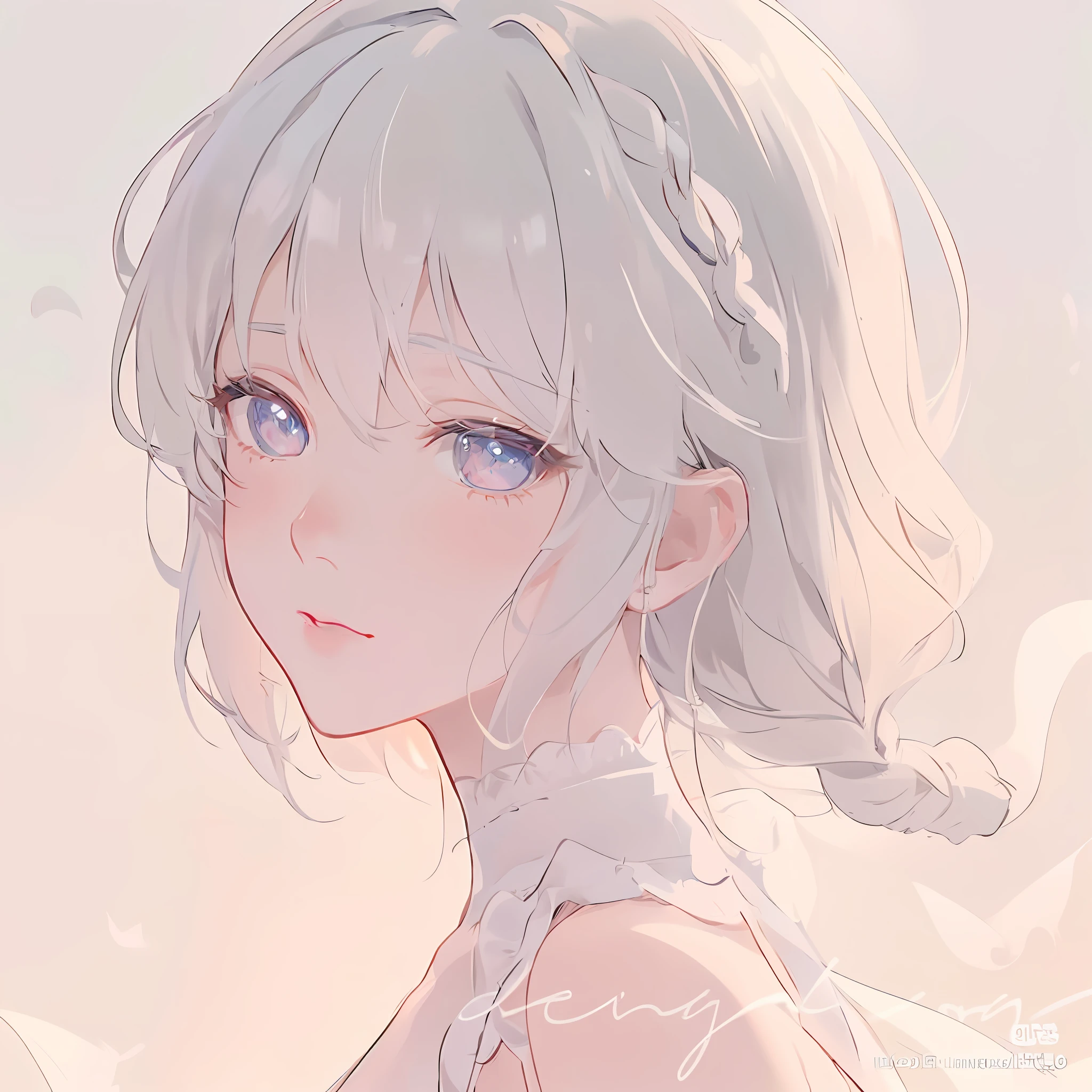 anime girl with white hair and blue eyes looking at the camera, beautiful anime portrait, girl with white hair, detailed portrait of anime girl, portrait anime girl, cute anime girl portraits, soft anime illustration, cute anime girl portrait, stunning anime face portrait, guweiz, beautiful anime art style, white haired, portrait of an anime girl, clean detailed anime art