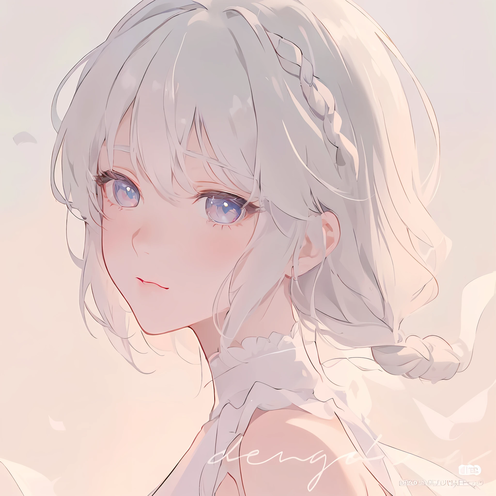 anime girl with white hair and blue eyes looking at the camera, beautiful anime portrait, girl with white hair, detailed portrait of anime girl, portrait anime girl, cute anime girl portraits, soft anime illustration, cute anime girl portrait, stunning anime face portrait, guweiz, beautiful anime art style, white haired, portrait of an anime girl, clean detailed anime art