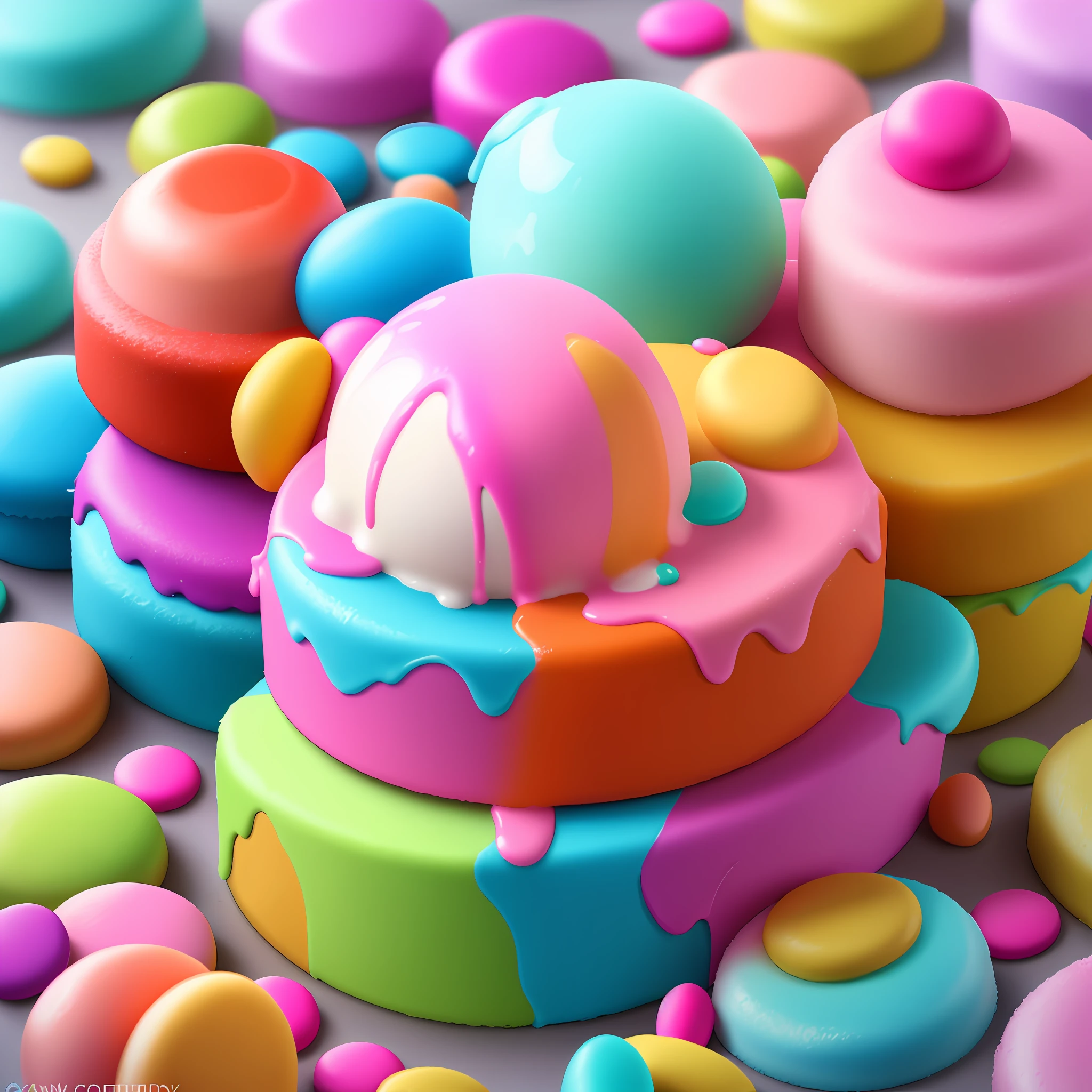 Candy colorful ice cream color