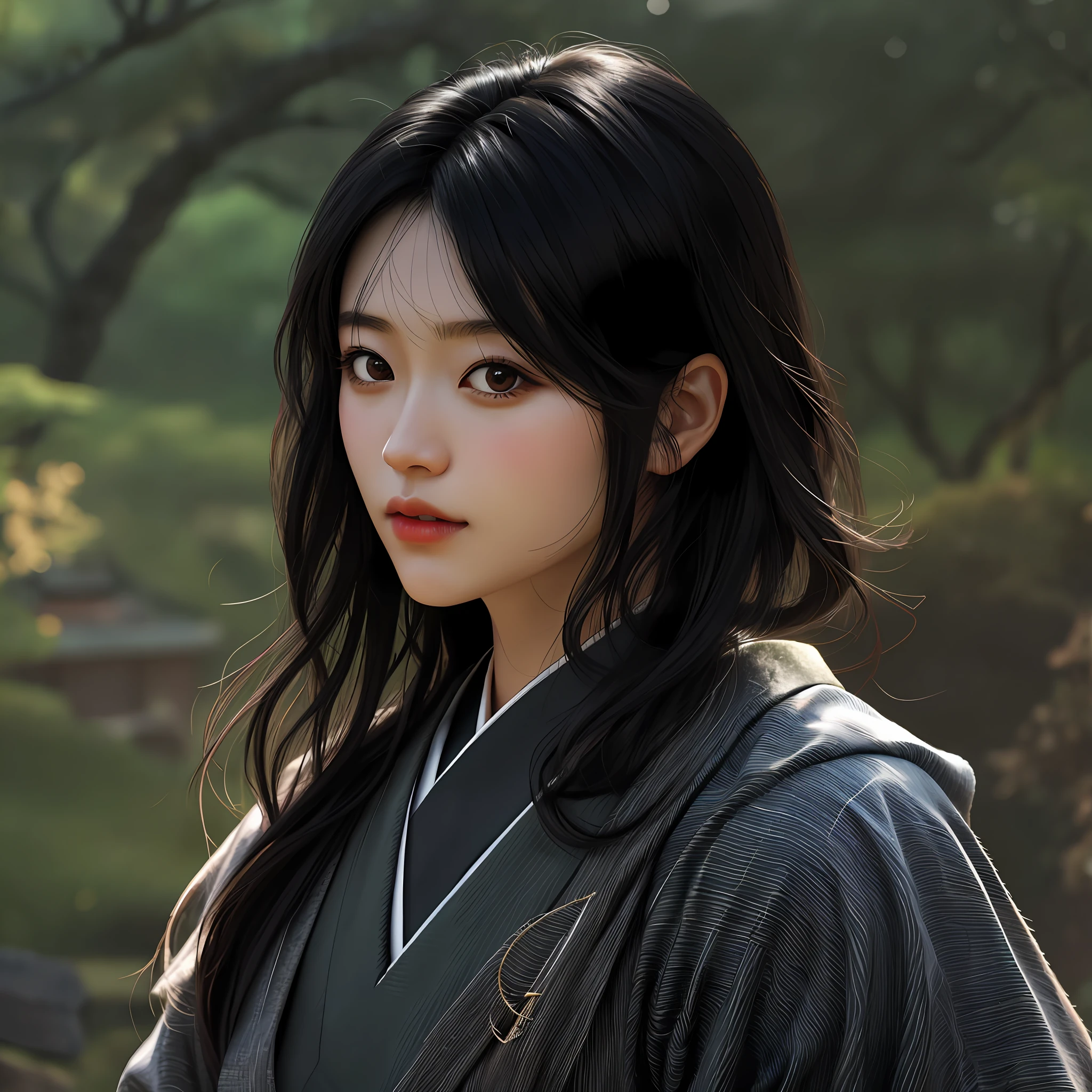 beauty, Japan, big, realistic, black hair, dark eyes,