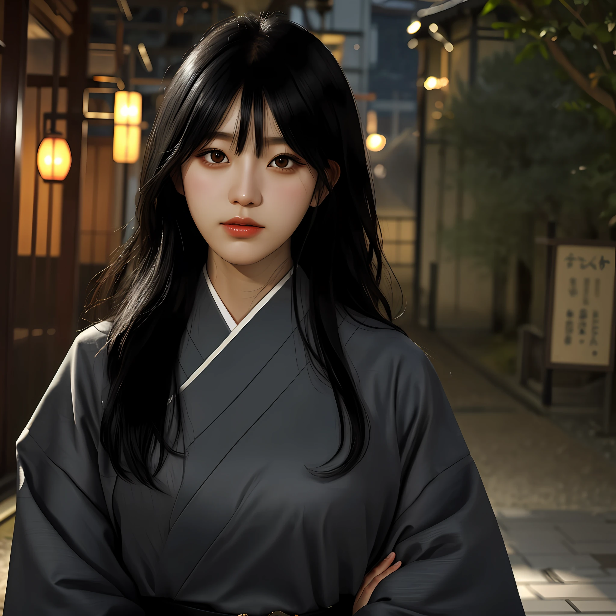 beauty, Japan, big, realistic, black hair, dark eyes,