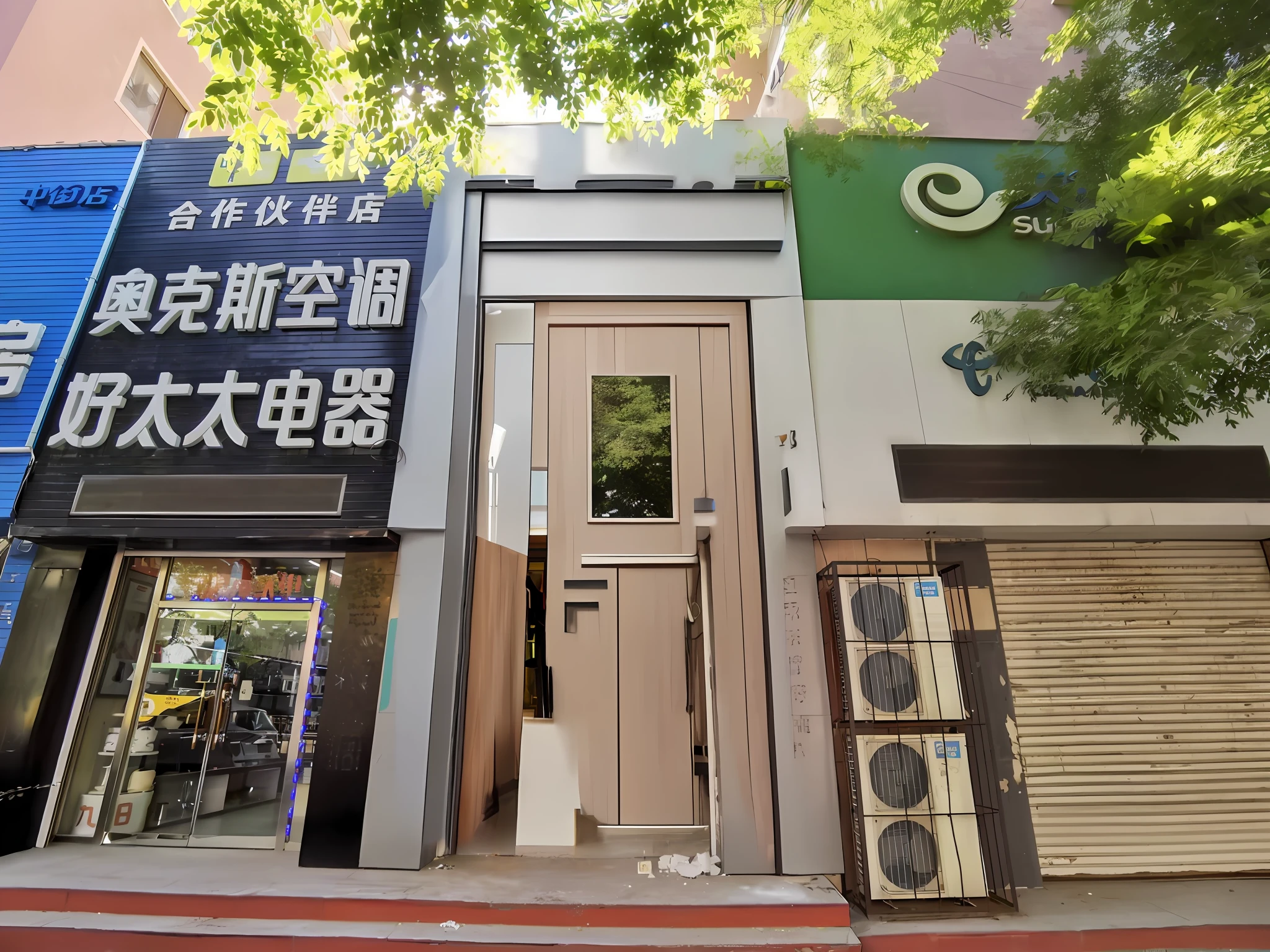 Simple and generous door design effect