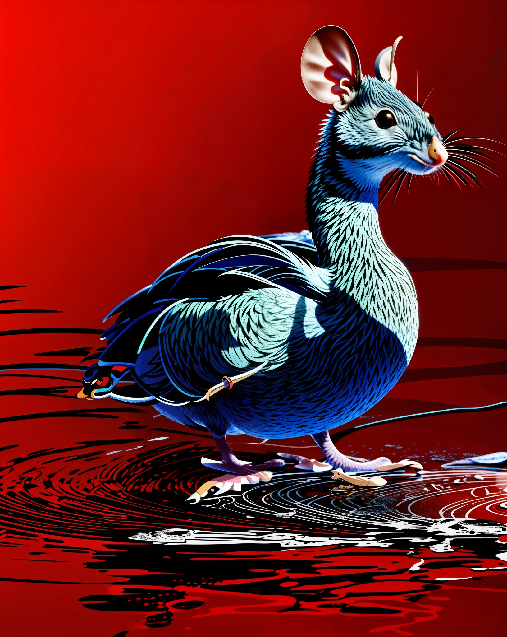 [(simple background: 1.5),0::5],
[duck, 0::4], [(mouse: 1.1),4::30]

break
Masterpiece, best quality, high resolution, hyper-detail, extremely sharp, absurd, detailed lighting