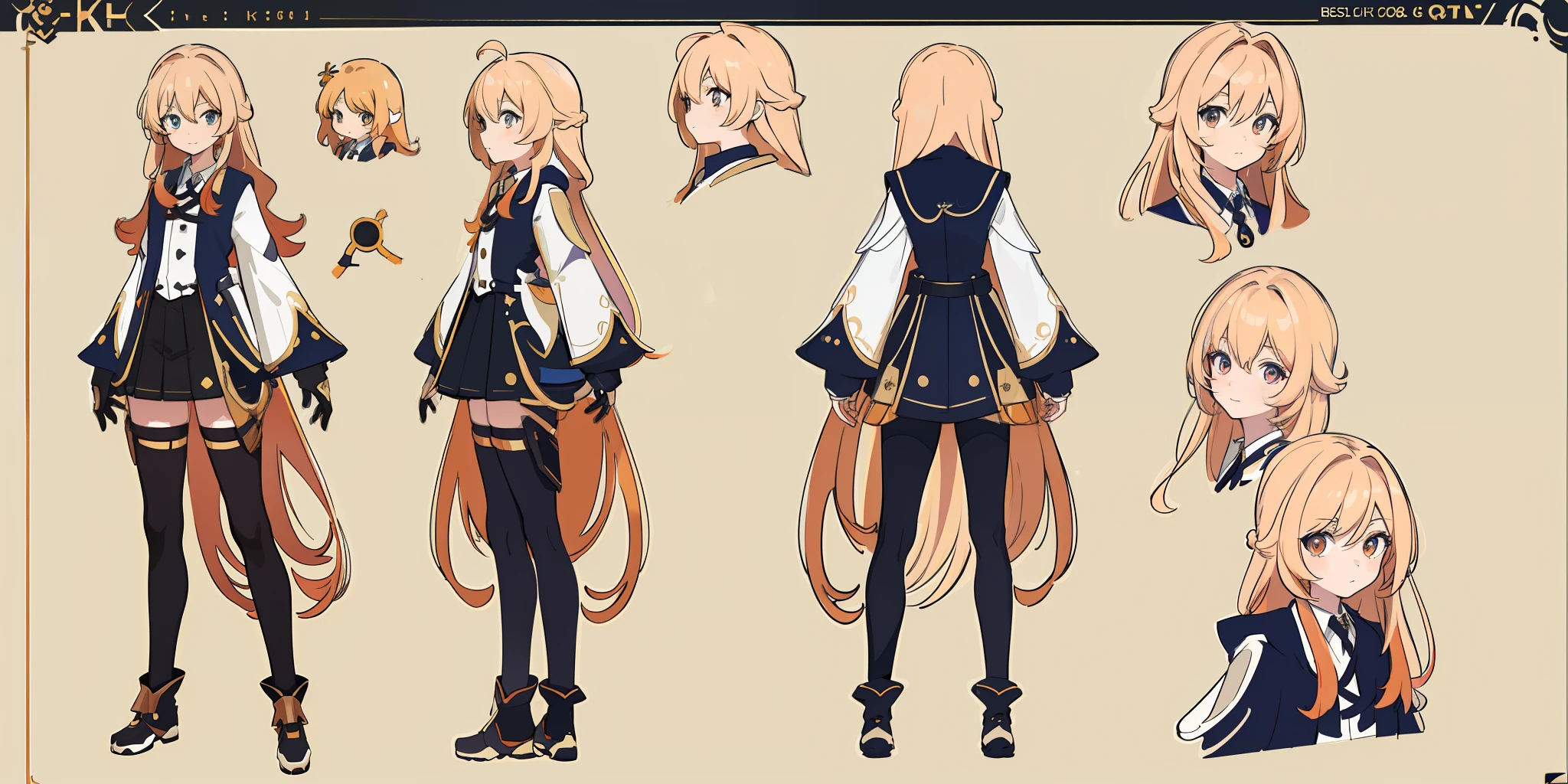 (((8k,Best Quality)))1 Young Girl, Character Sheet, Concept Art, Full Body, (Best Picture:1.2), (Best Quality:1.3), 1 Girl, Standing, Long Hair,Angel,Golden Hair,Golden Eyes