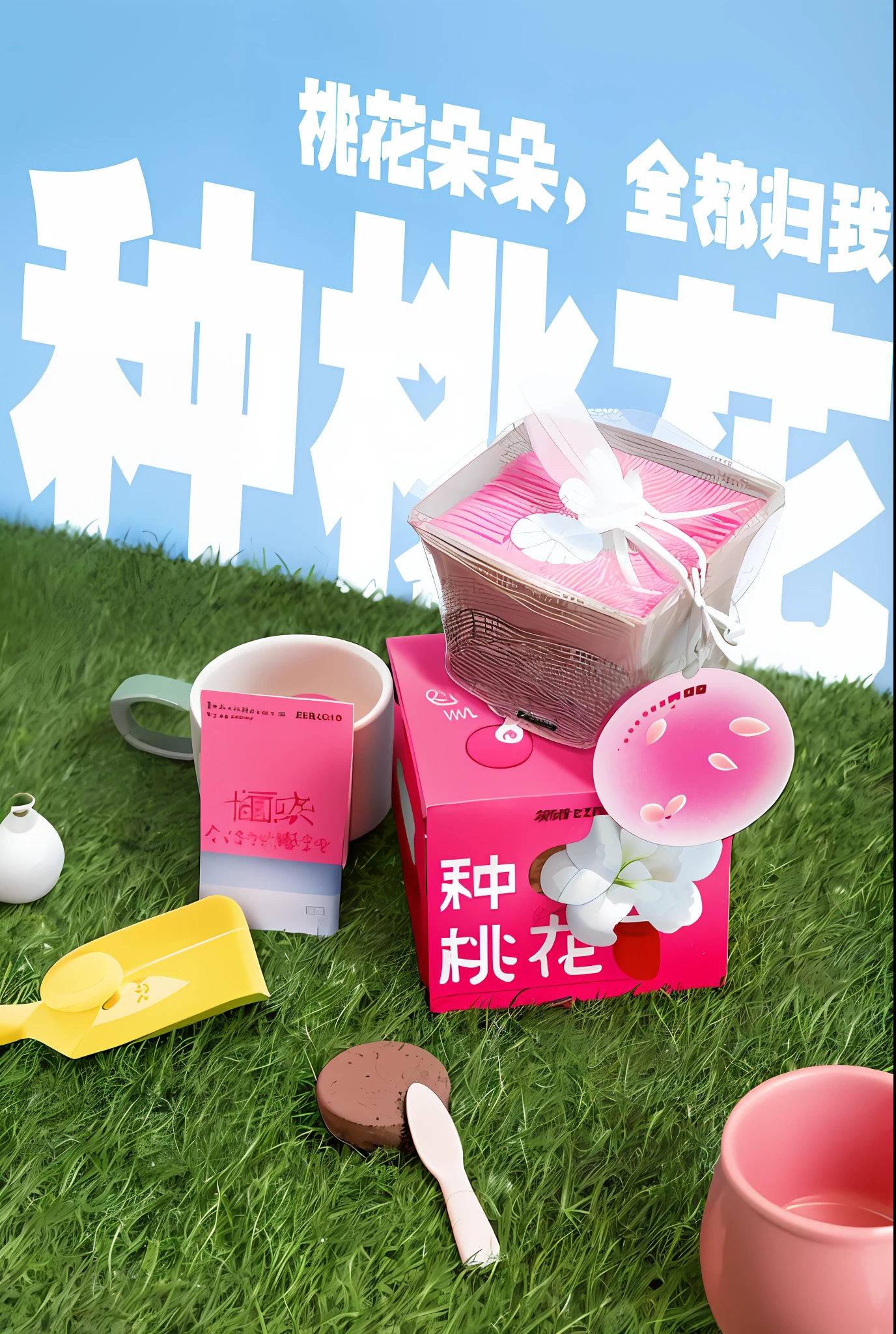 Here's a copy of Promt:
Pink box and pink ceramic cup bowl, promotional pictures, exquisite collection, inheriting Japanese culture, Zhongyuan Festival theme, presenting the perfect state of the product, high-precision detail demonstration, three-dimensional chewing gum modeling, Kenny Wong x pop Mart crossover co-branding, high-definition official product shooting, designed by Wang Chen.