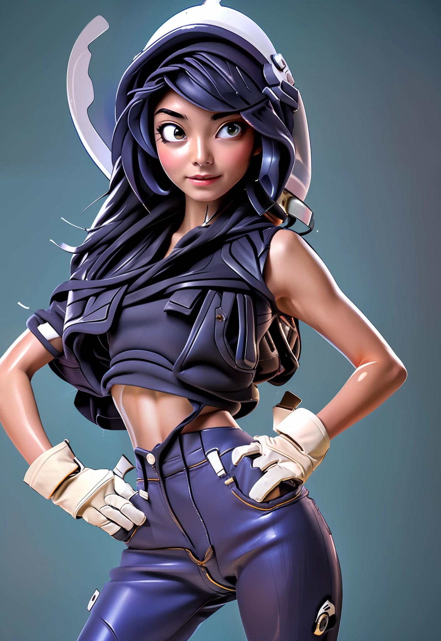 (Photorealistic: 1.5), welder, sweat, thin white tank top, (close-up), helmet, work pants, gloves, blush, perfect abs, muscles, arms behind the head, revealing attire, ((small area clothes)), (painted with body oil), high definition, detailed drawing, (sexy)), (bewitching eyes)), (),(perfect eyes),(clean eyes ), (sexy posing),