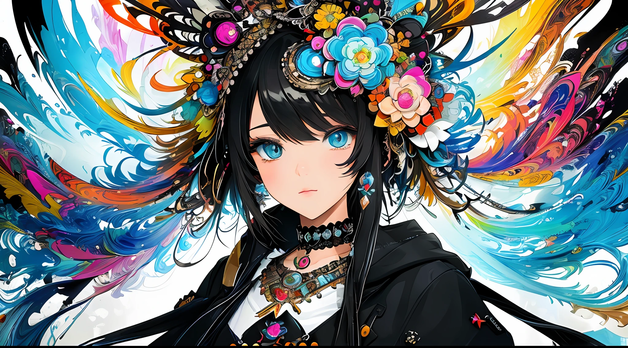 ((best quality)), ((masterpiece)), (detailed),
In a unique digital illustration,
A mesmerizing blend of art styles and visual elements comes together to create an extraordinary piece. (Mixed media fusion:1.3), (eclectic aesthetics:1.2), and (experimental techniques:1.1) are skillfully combined to push the boundaries of creativity. The illustration captivates viewers with its innovative approach and thought-provoking imagery.

Create a unique digital illustration that explores the fusion of different art styles and visual elements. Experiment with various techniques, such as mixed media, to create a visually striking composition. Embrace eclectic aesthetics and challenge conventional norms. Let your creativity shine by incorporating unexpected elements and pushing the boundaries of traditional digital art. Craft a masterpiece that captivates viewers and sparks their imagination.
