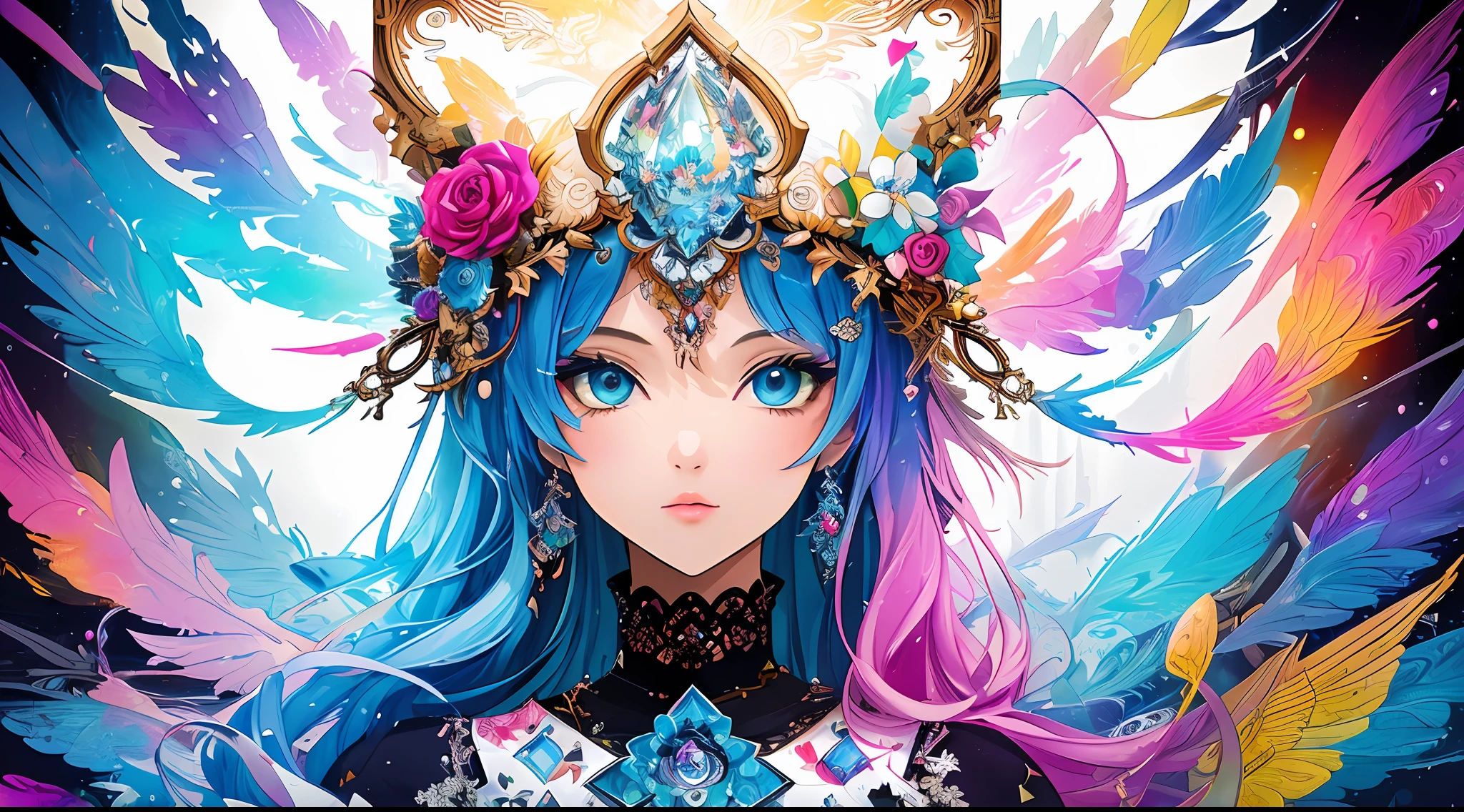 ((best quality)), ((masterpiece)), (detailed),
In a unique digital illustration,
A mesmerizing blend of art styles and visual elements comes together to create an extraordinary piece. (Mixed media fusion:1.3), (eclectic aesthetics:1.2), and (experimental techniques:1.1) are skillfully combined to push the boundaries of creativity. The illustration captivates viewers with its innovative approach and thought-provoking imagery.
Create a unique digital illustration that explores the fusion of different art styles and visual elements. Experiment with various techniques, such as mixed media, to create a visually striking composition. Embrace eclectic aesthetics and challenge conventional norms. Let your creativity shine by incorporating unexpected elements and pushing the boundaries of traditional digital art. Craft a masterpiece that captivates viewers and sparks their imagination.