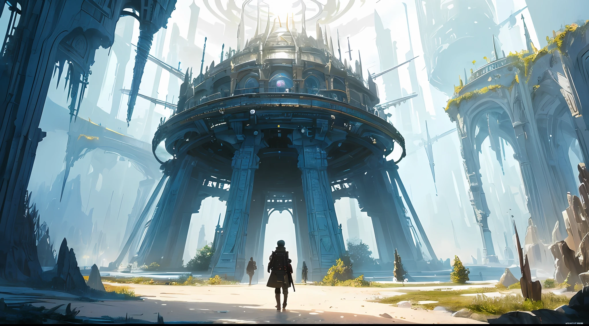 ((best quality)), ((masterpiece)), (detailed), In a unique concept art piece, A world of imagination comes to life on the canvas, capturing the essence of a distinct and extraordinary idea. This concept art is a testament to creativity, pushing the boundaries of what is possible and presenting a fresh and captivating vision. Every element in the artwork is carefully crafted, from the characters to the environments, creating a cohesive and thought-provoking composition that sparks curiosity and intrigue. Create a concept art that showcases a unique and imaginative idea. Let your creativity run wild as you bring to life a world or scenario that hasn't been seen before. Pay attention to the details of the characters, props, and settings, infusing them with a sense of wonder and originality. Use a combination of colors, textures, and lighting techniques to set the mood and atmosphere of the concept. Invite viewers into a realm of endless possibilities, leaving them inspired and eager to explore the depths of your unique creation.