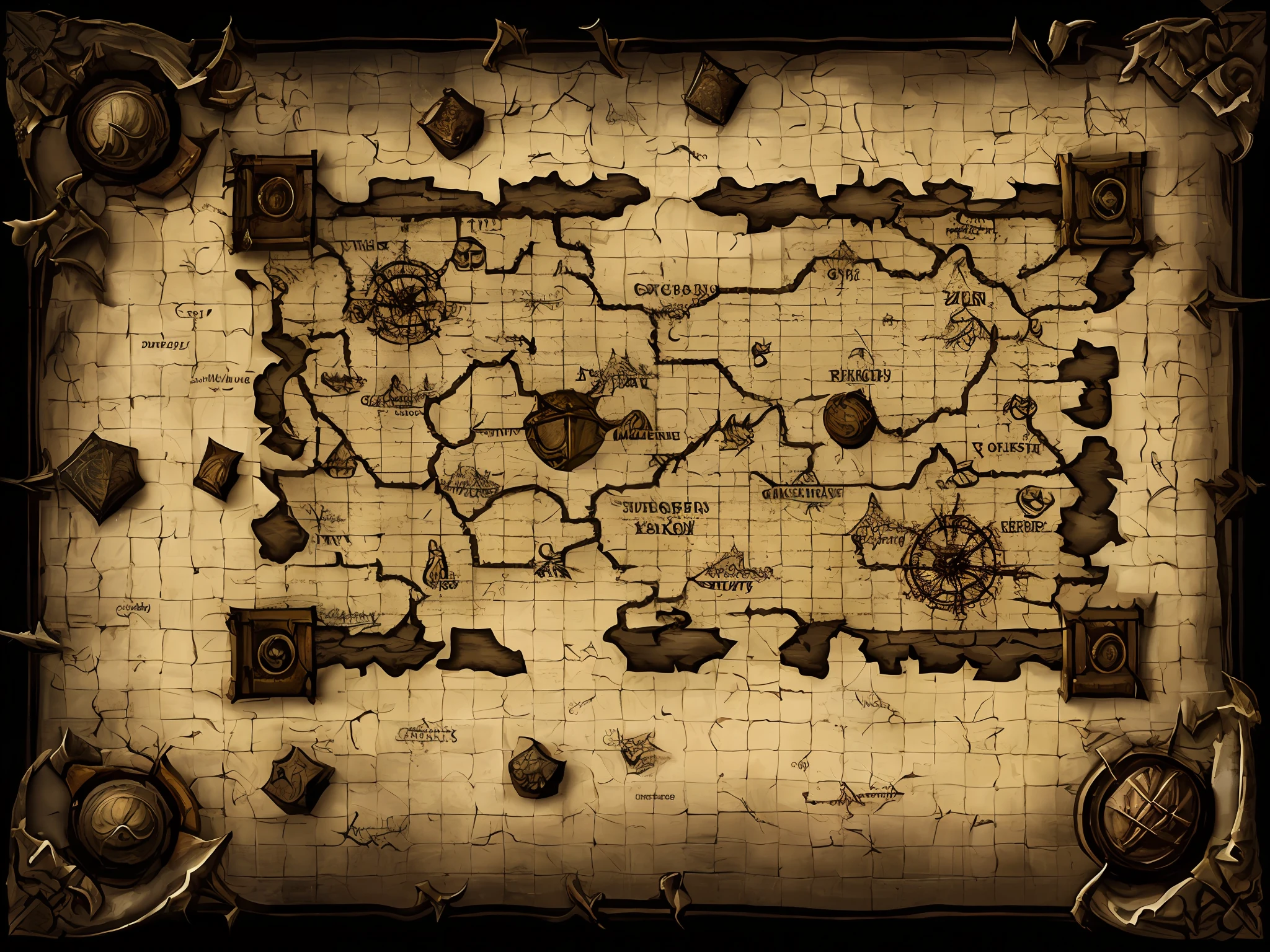 old dungeon treasure map